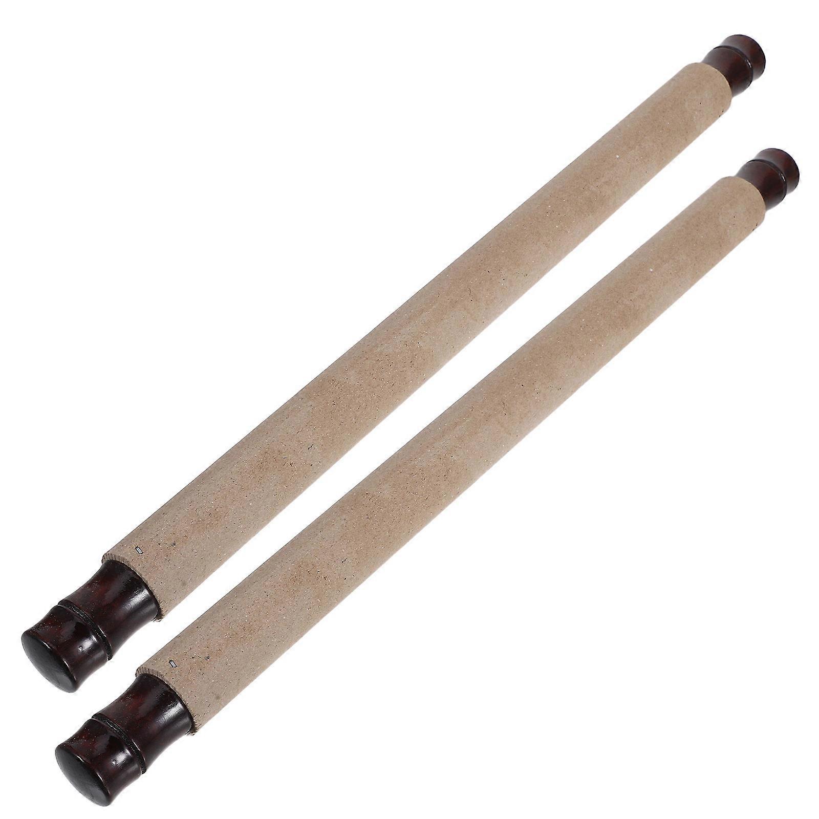 2Pcs Calligraphy Scroll Rod for DIY Painting Mounting Wood Scroll Supplies