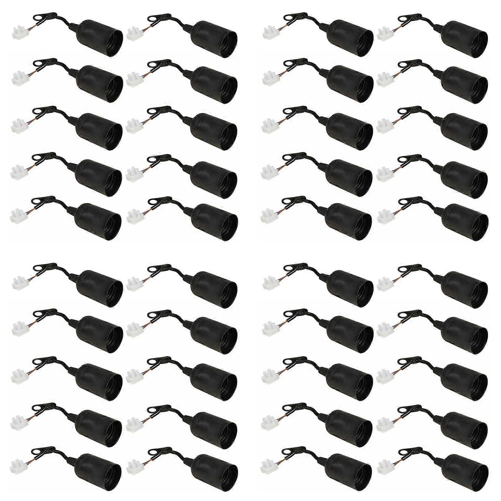 40Pcs E27 Lamp Holder Construction Socket Lamp Holder DIY Construction Site Socket Renovation Socket Lighting Accessorie