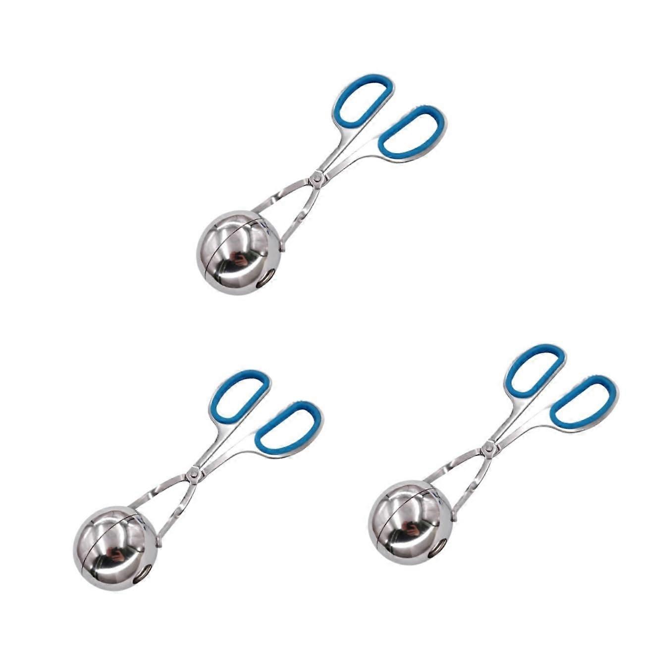 3pcs Stainless Steel Meatball Maker Tool for Quick Even Size Shaping Fish and Shrimp Balls