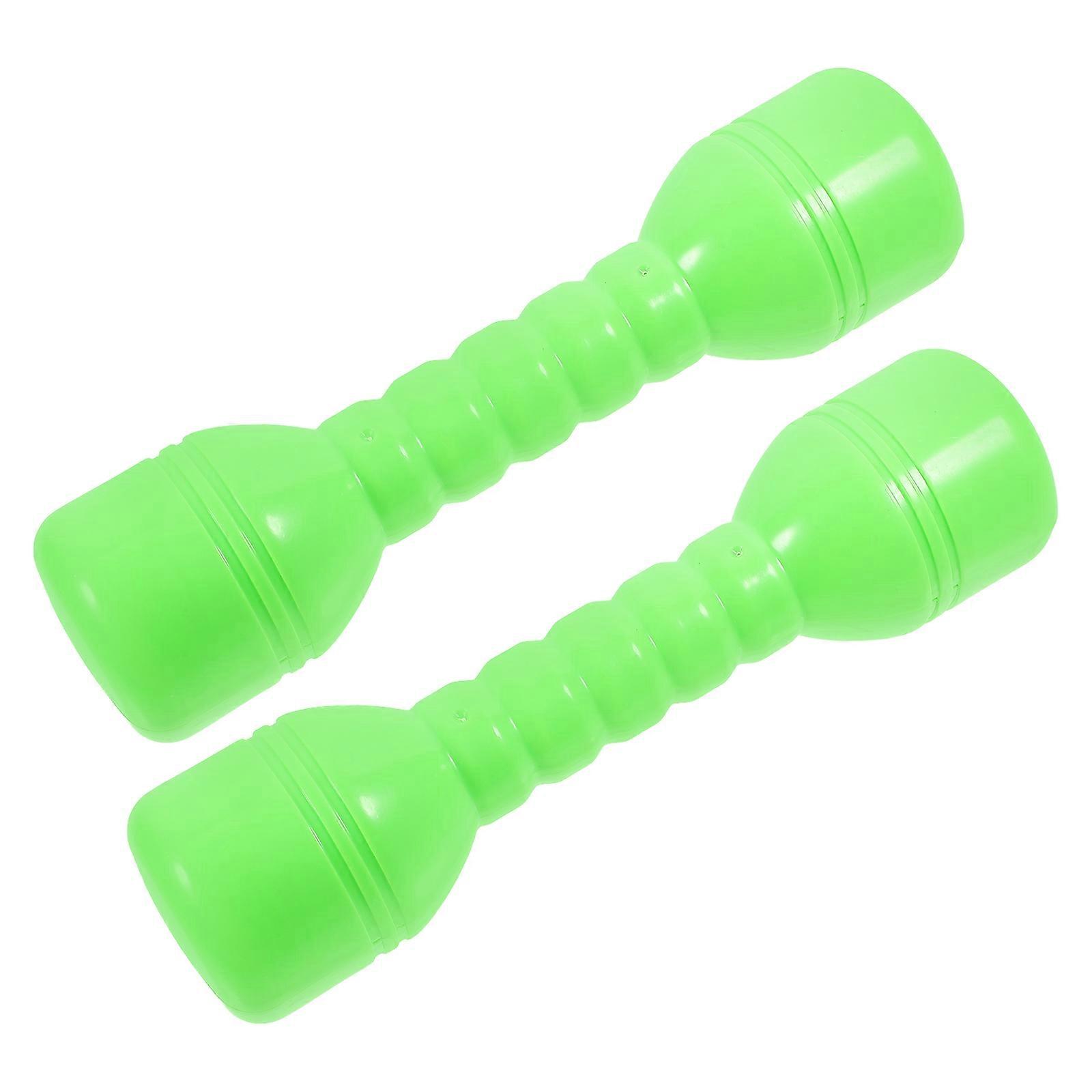 Kids Dumbbells Set for Exercising Use Green ABS Material Lightweight Handle Design Portable and