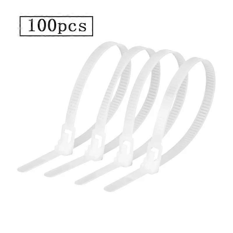 (YY)100Pcs 2025 New Reusable Cable TiesCable Lock Loop Nylon Ties Removable Recyclable Mixed Colors/Black/White