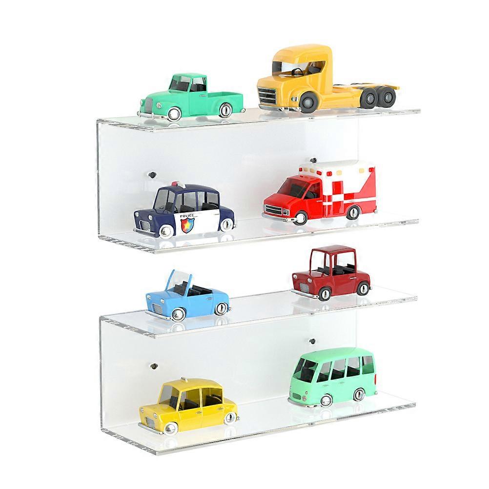 Toy Storage Holder Acrylic Rack for Storage 2Pcs Transparent Display Stand
