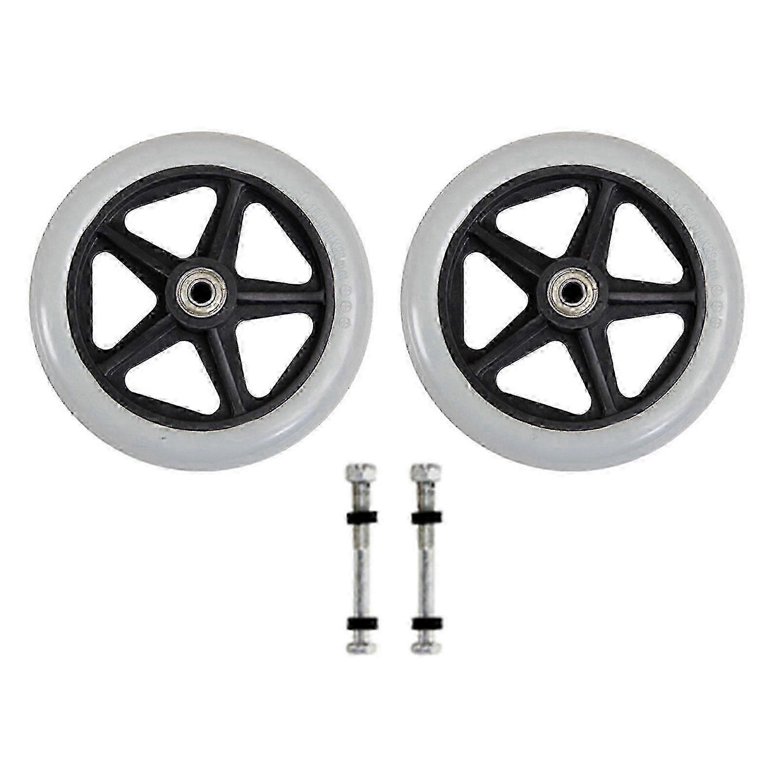 Wheelchair Front Caster Wheel Universal - 2 Pcs 6, 7, 8 Inch Solid Tire