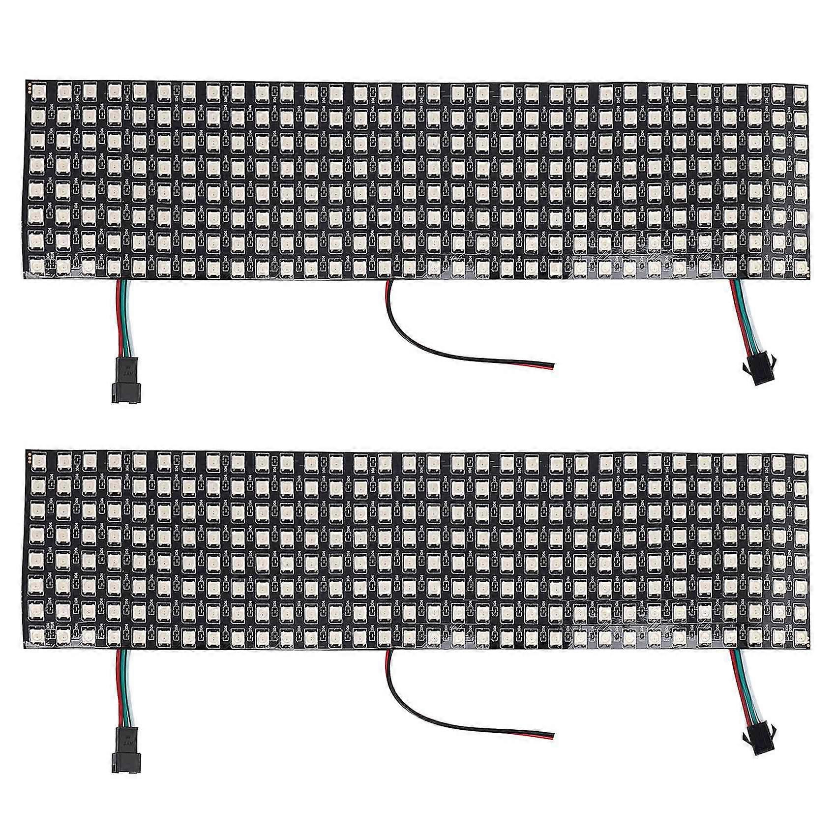 2X LED Matrix Panel, WS2812B RGB 832 Pixels Digital Flexible Dot Matrix Individually Addressable LED Display Screen
