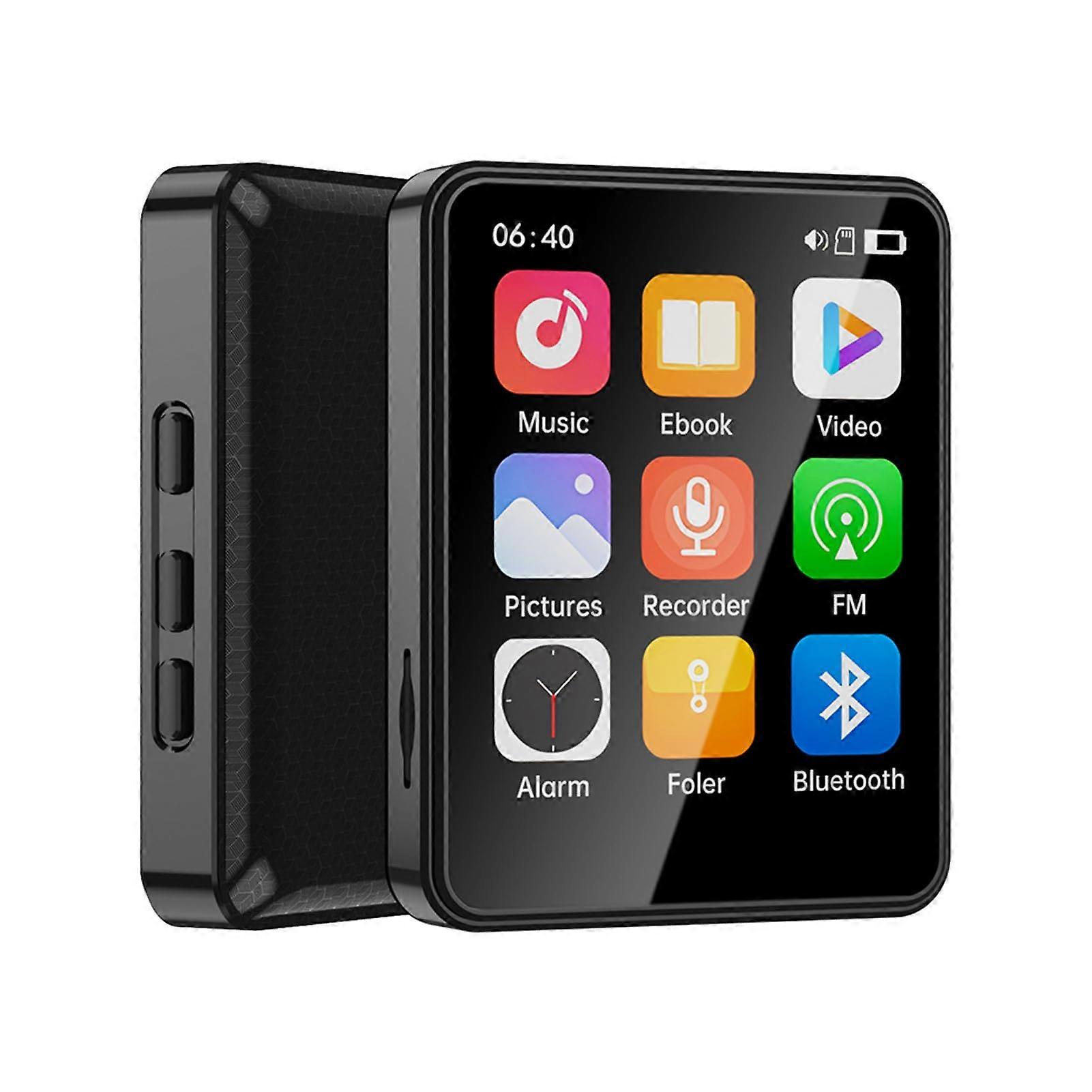 Bluetooth MP3 MP4 Player with 2.4 Inch Touch Screen, HD Speakers, FM Radio, E-Book Support, No Memory Card Included