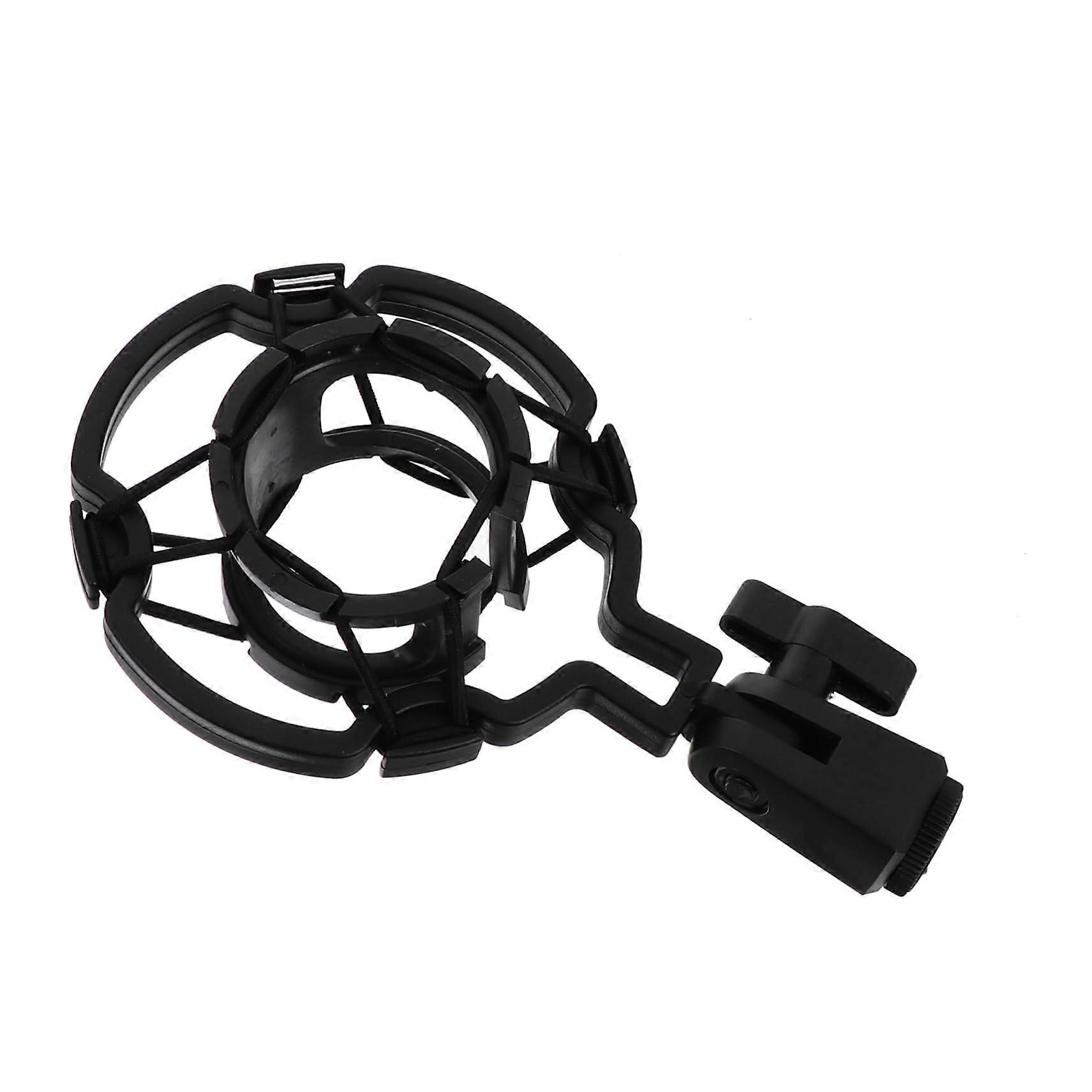 Universal Shockmount For Condenser Microphones Black Plastic Adjustable Mic Holder For Studio And Live Performance