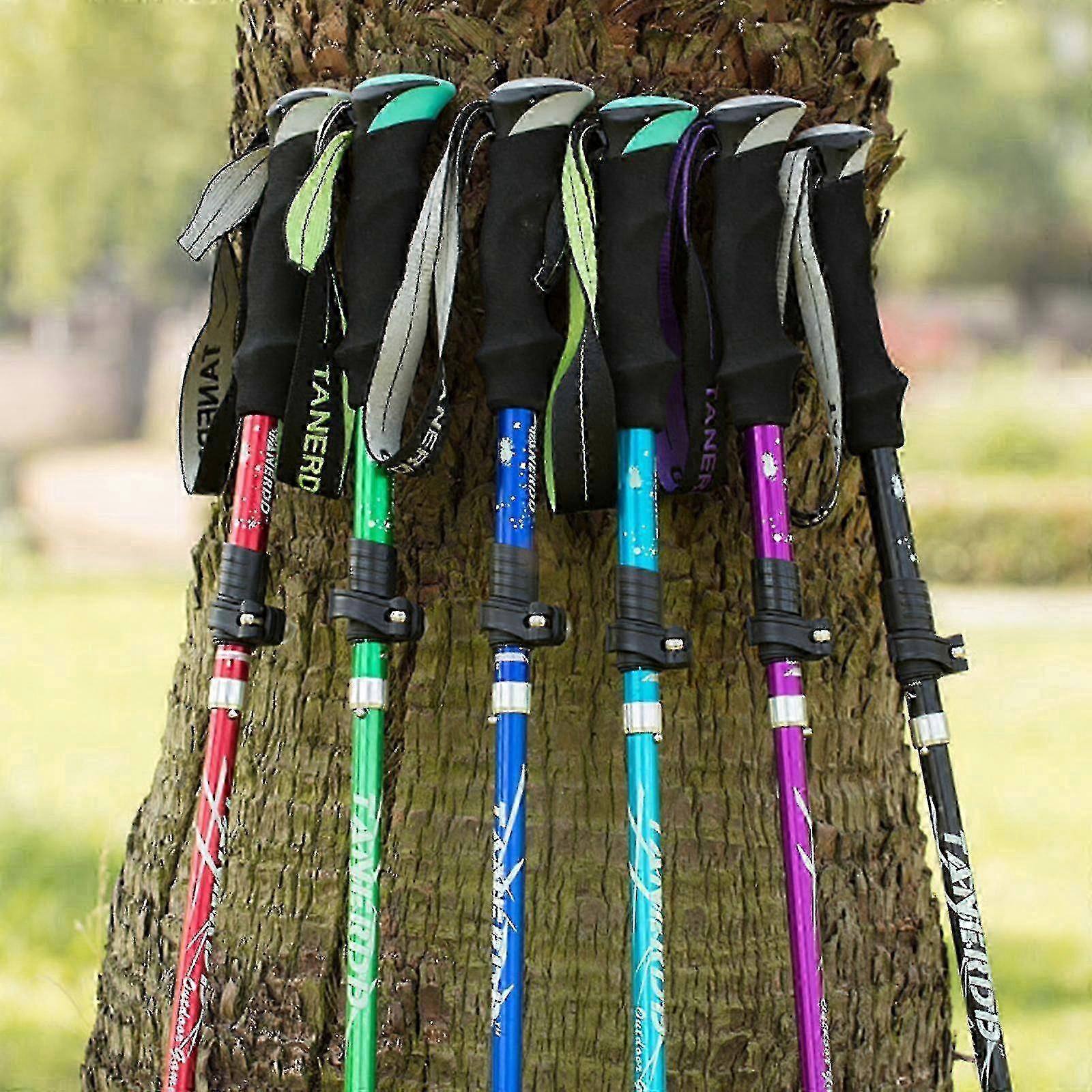 Collapsible Trekking Poles 5-Section for Hiking Lightweight Walking Stick