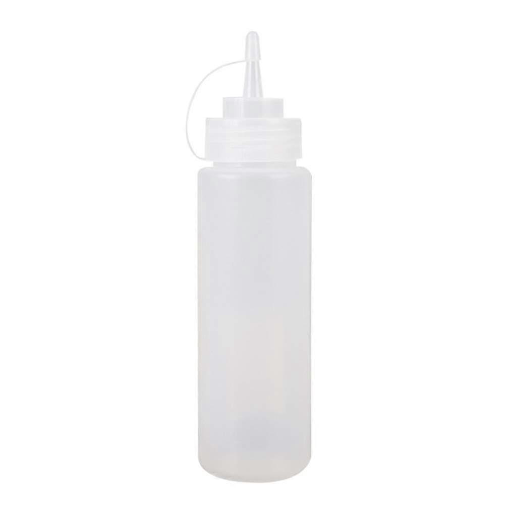Plastic Squeeze Bottle 16 Oz White with Twist Cap for Ketchup BBQ Sauce and Precise Flow Control