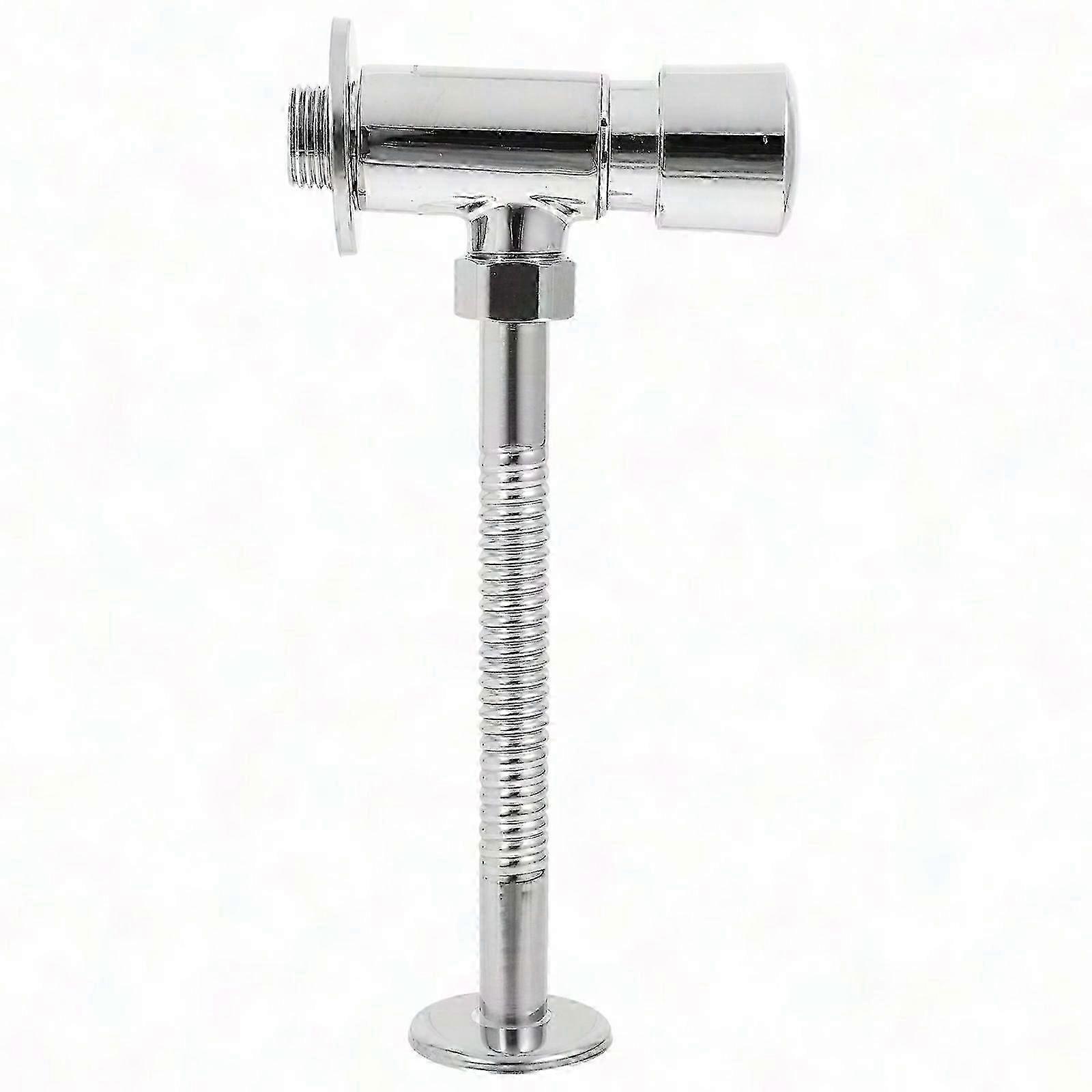 Water Saving Manual Urinal Flush Valve - Durable, Easy Push Button for Public Restrooms