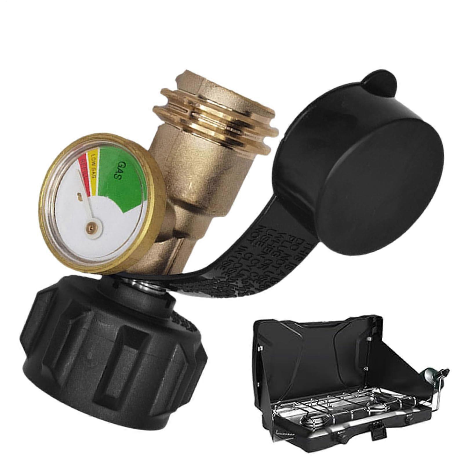 Propane Tank Gauge with Leak Detection and ColorCoded Dial for 540lb RV and BBQ Cylinders