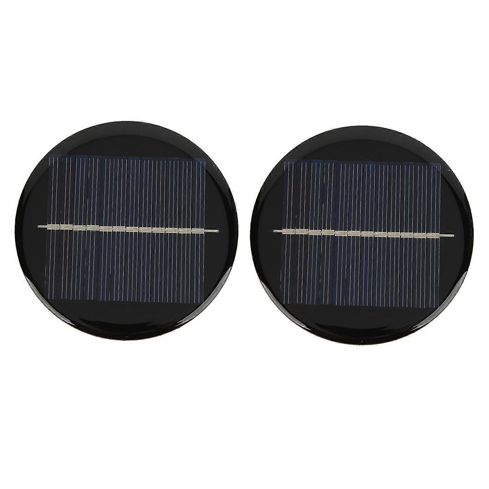20242Pcs Solar Panel 6V Round 80mm High Conversion Rate Good Light Transmittance Polysilicon Solar Cell Panel