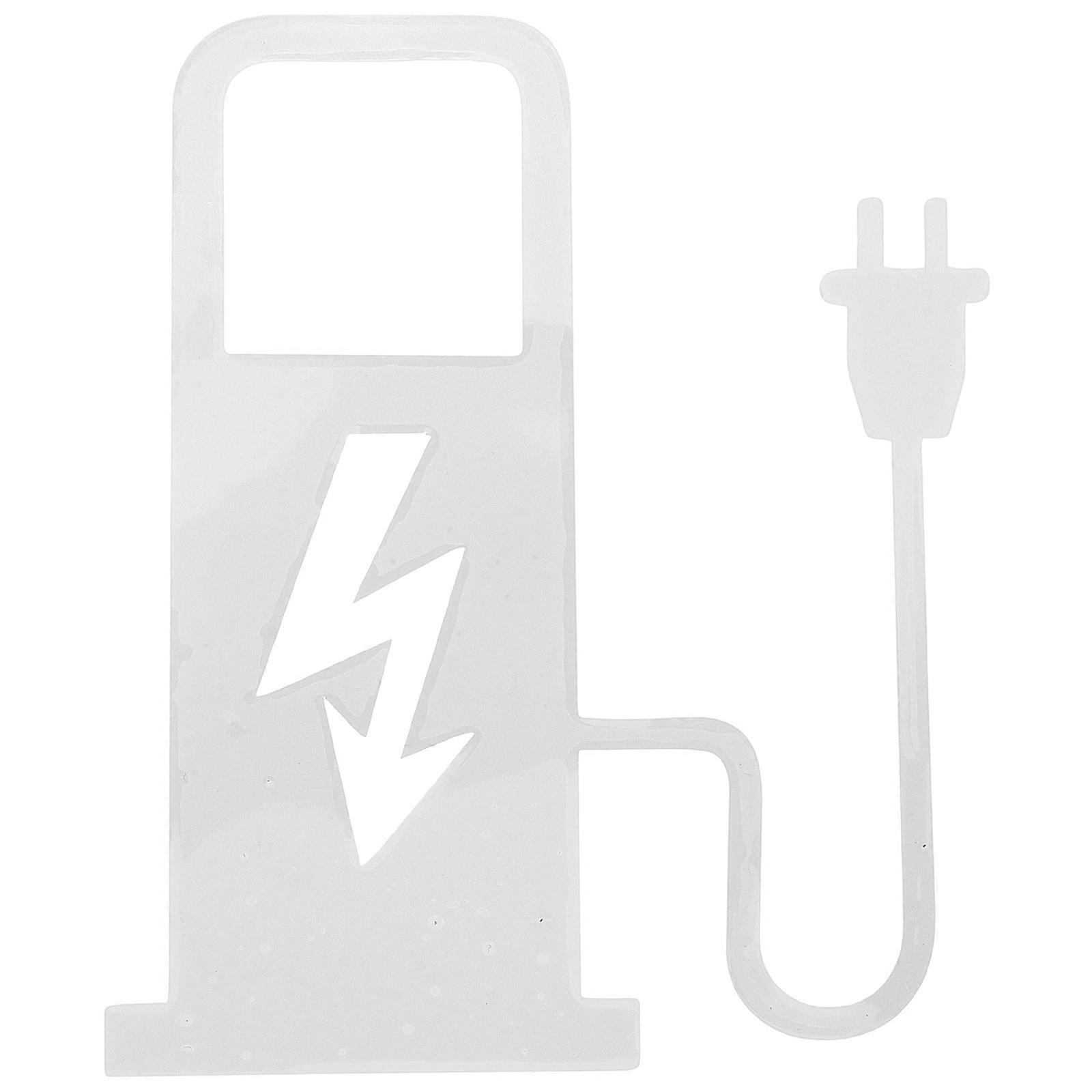 Car Reminder Sticker Plastic for Charging Durable White PVC