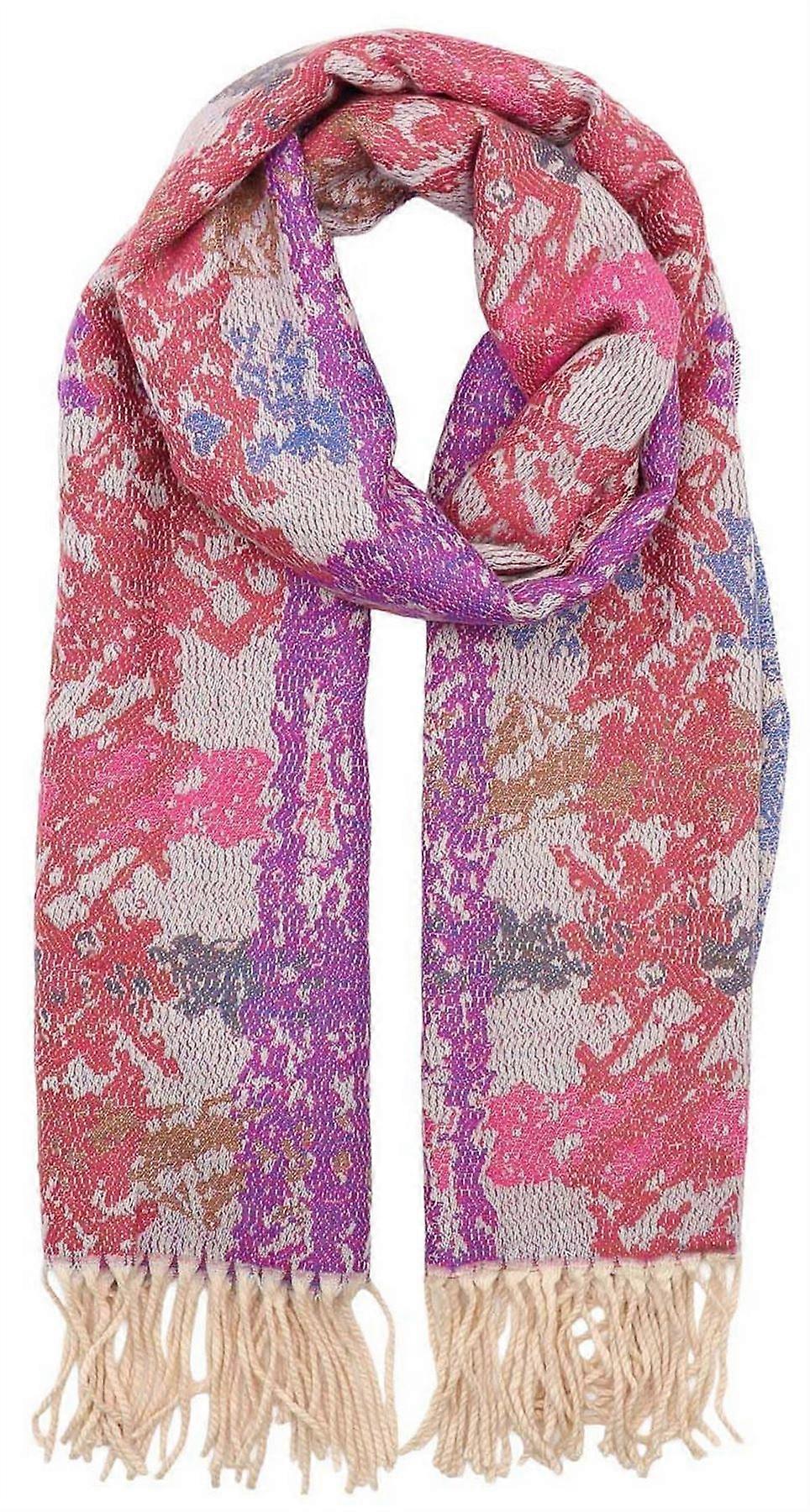 Zelly Checks Winter Weight Scarf - Pink/Purple