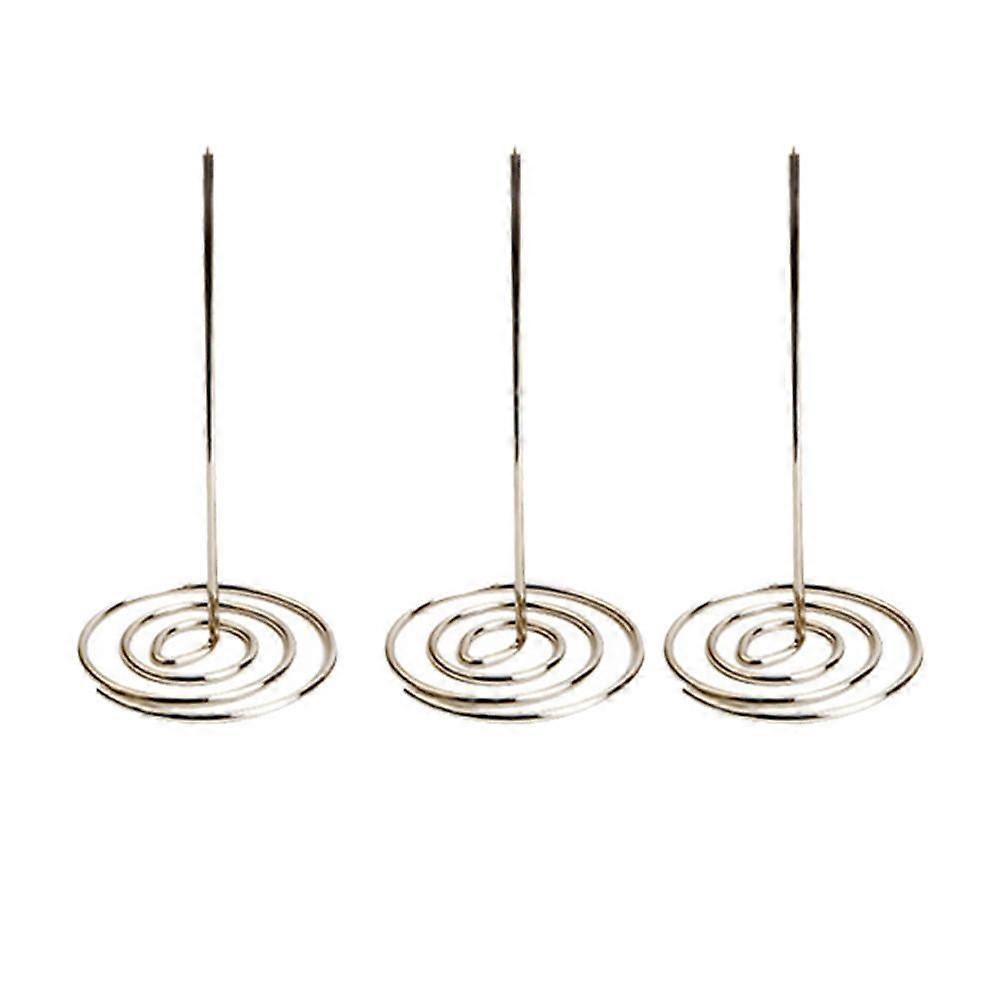 3pcs Useful Menu Summons Fork Invoice Document Notes Metal Needle Holder Storage Organizer for Office and Restaurant Silver