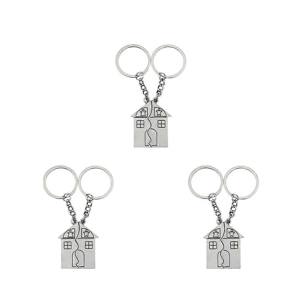 Shaped Key Holder for Holding Keys 3Pairs Keychains Set