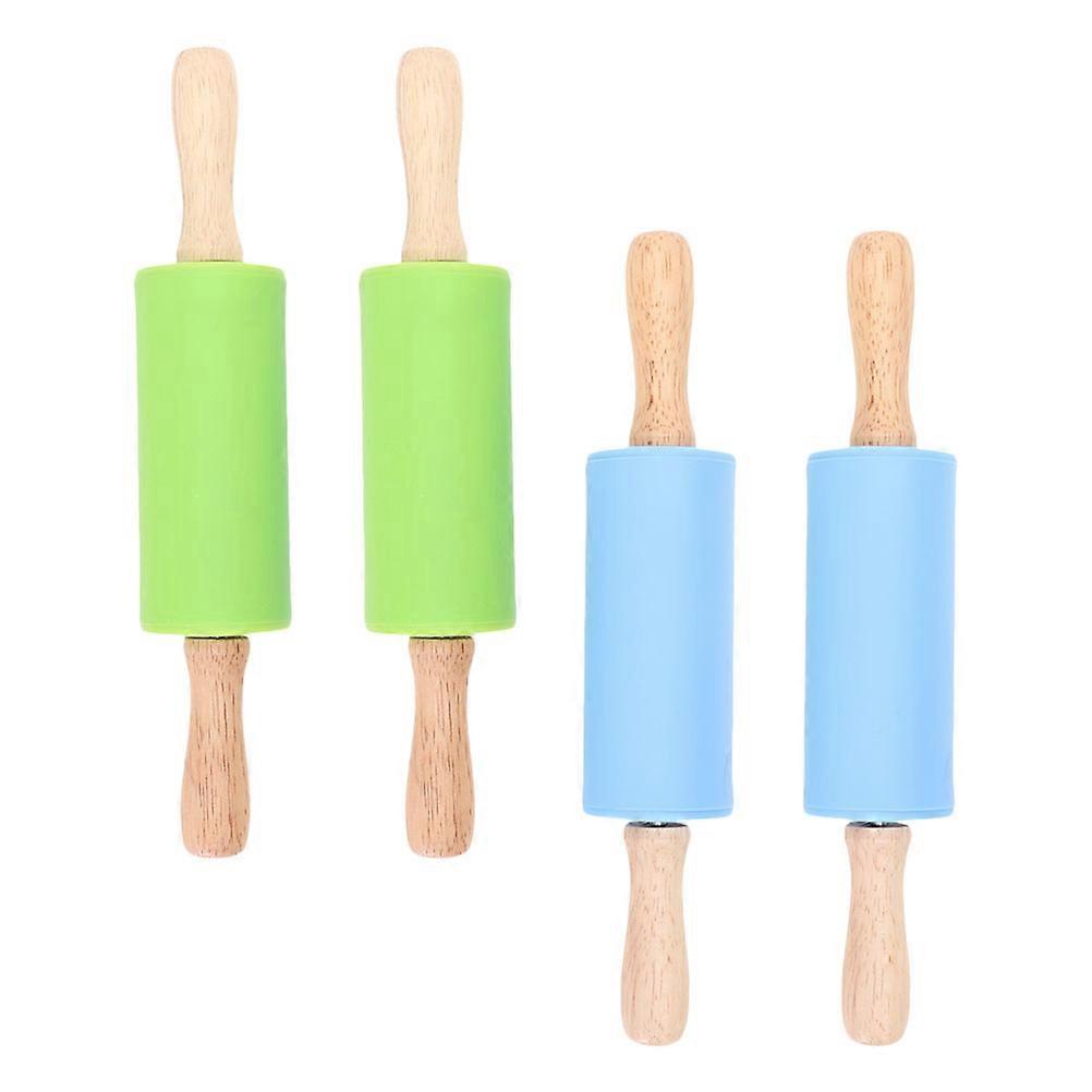 Baking Rolling Pin Silicone Cylindrical for Kitchen Tools 4Pcs