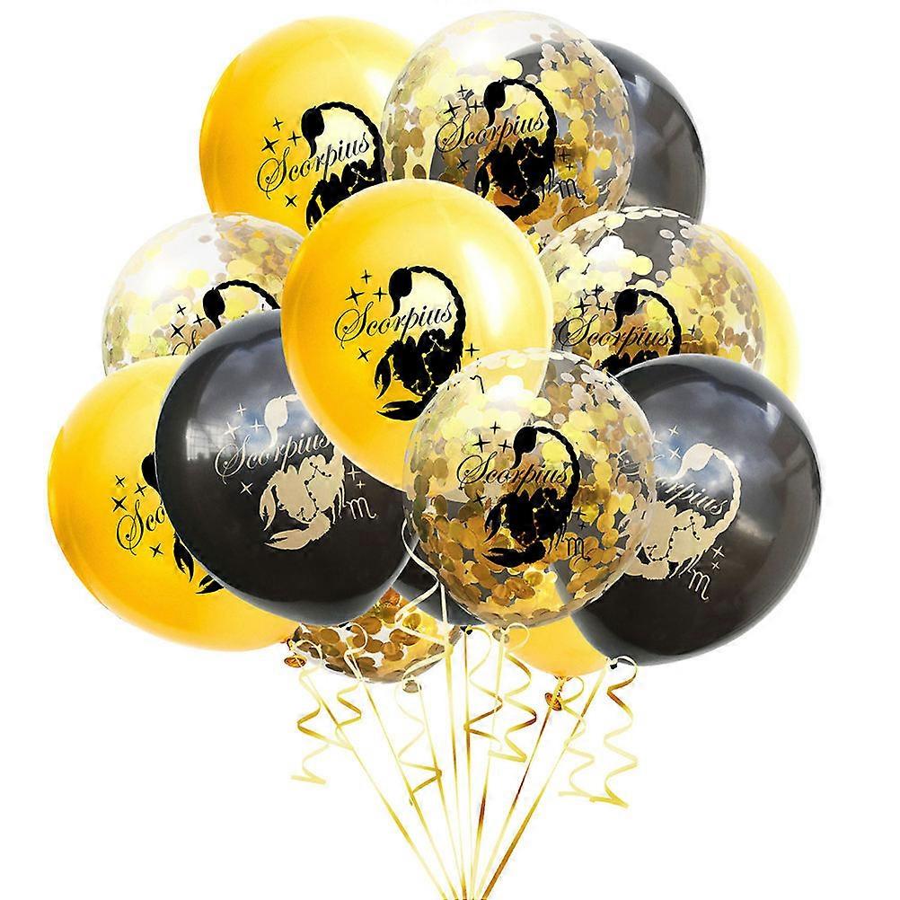 15Pcs Scorpio Pattern Balloons for Wedding Decoration Party Supplies