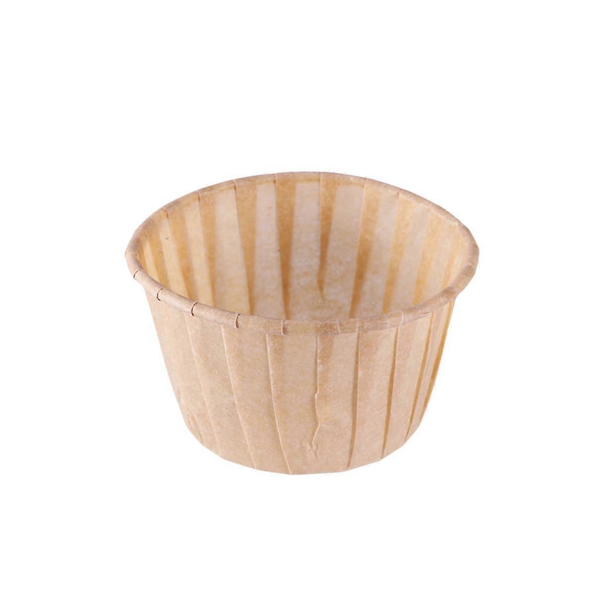 50pcs  Temperature Resistant Baking Cups Reusable Cupcake Liners for Muffins Cakes Khaki