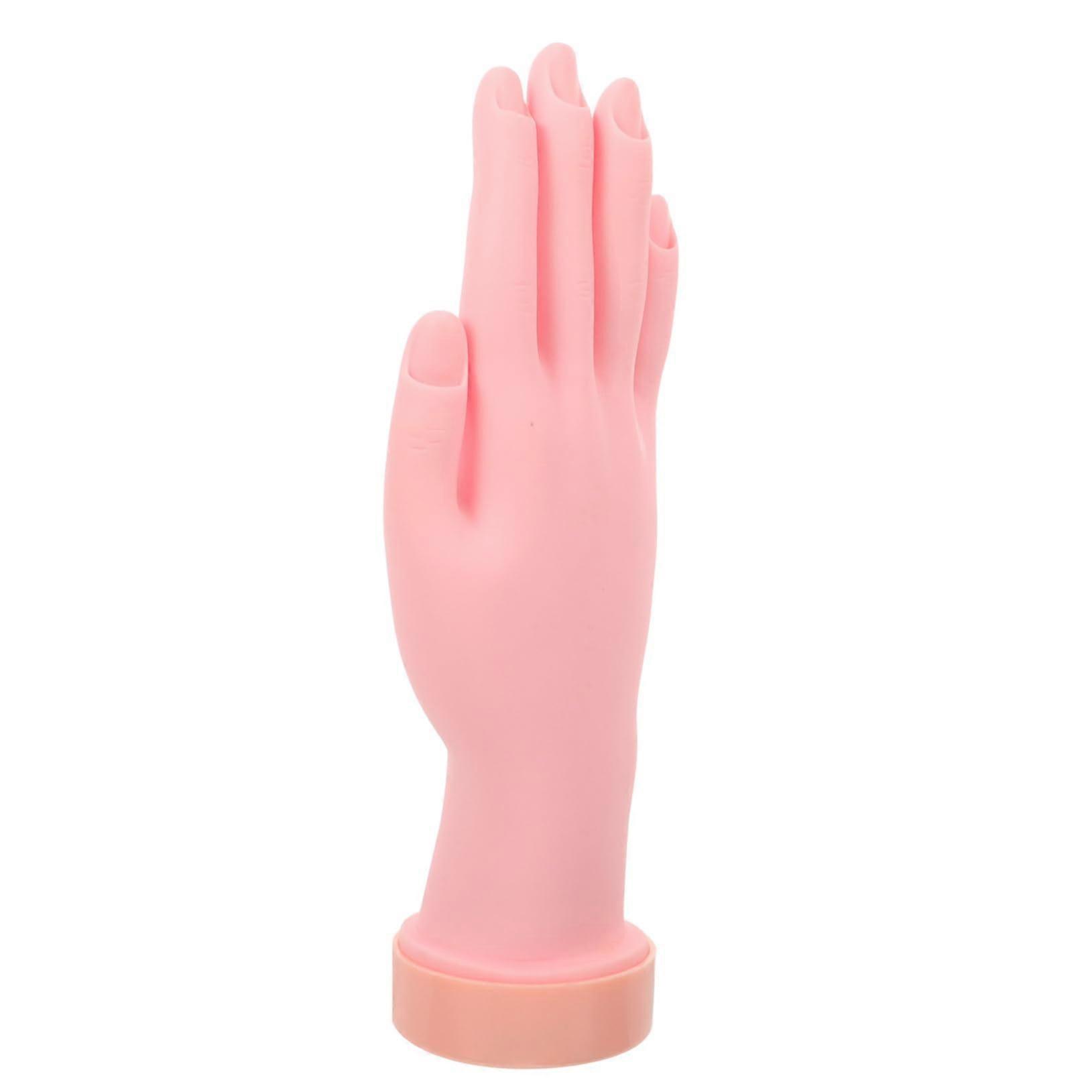 Nail Practice Hand with Bendable Realistic Surface and Stable Base for Acrylic Nail Art Training