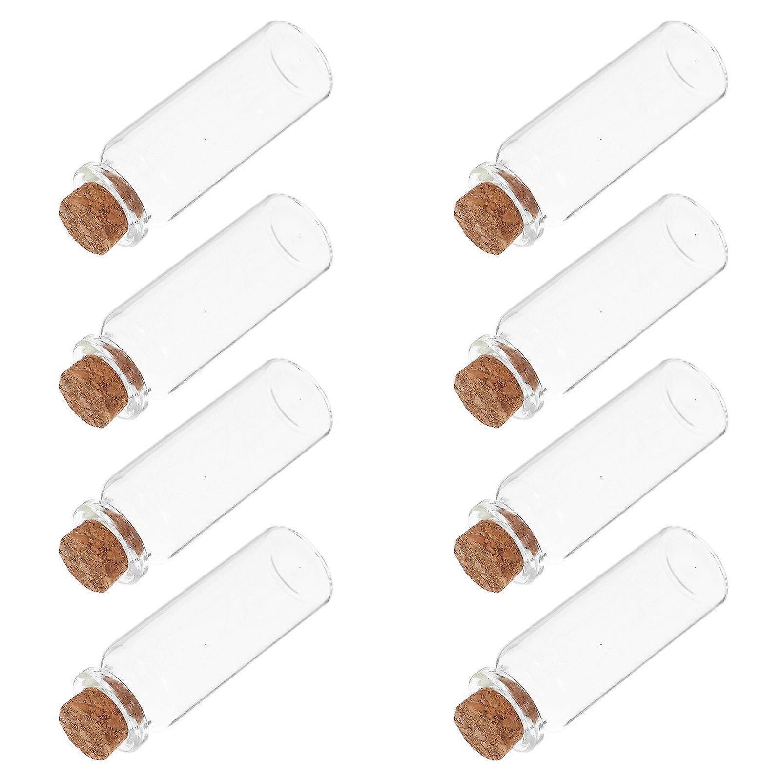 Clear Mini Wish Bottle with Stopper for Storage and DIY Crafts 24 Pieces PETG Transparent