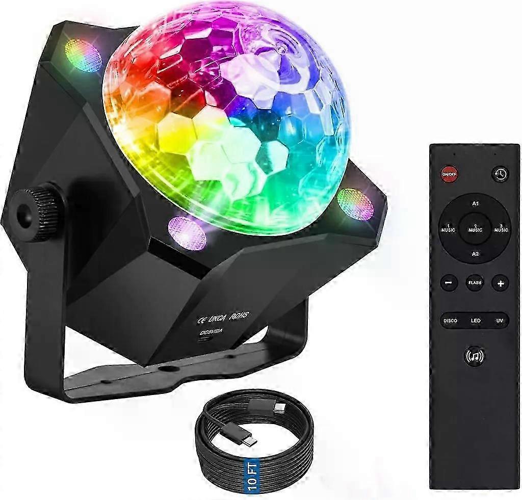 LED Party Light, Disco Ball with Music Sync, Strobe Effects, Remote Control 26-27s