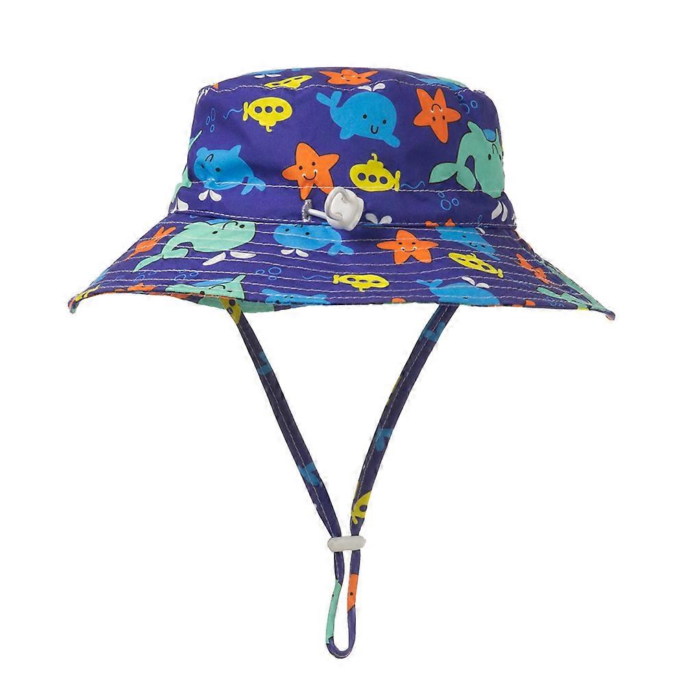 Children Hat Animals Pattern Adjustable Sunshade Hat for Kids 2Pcs