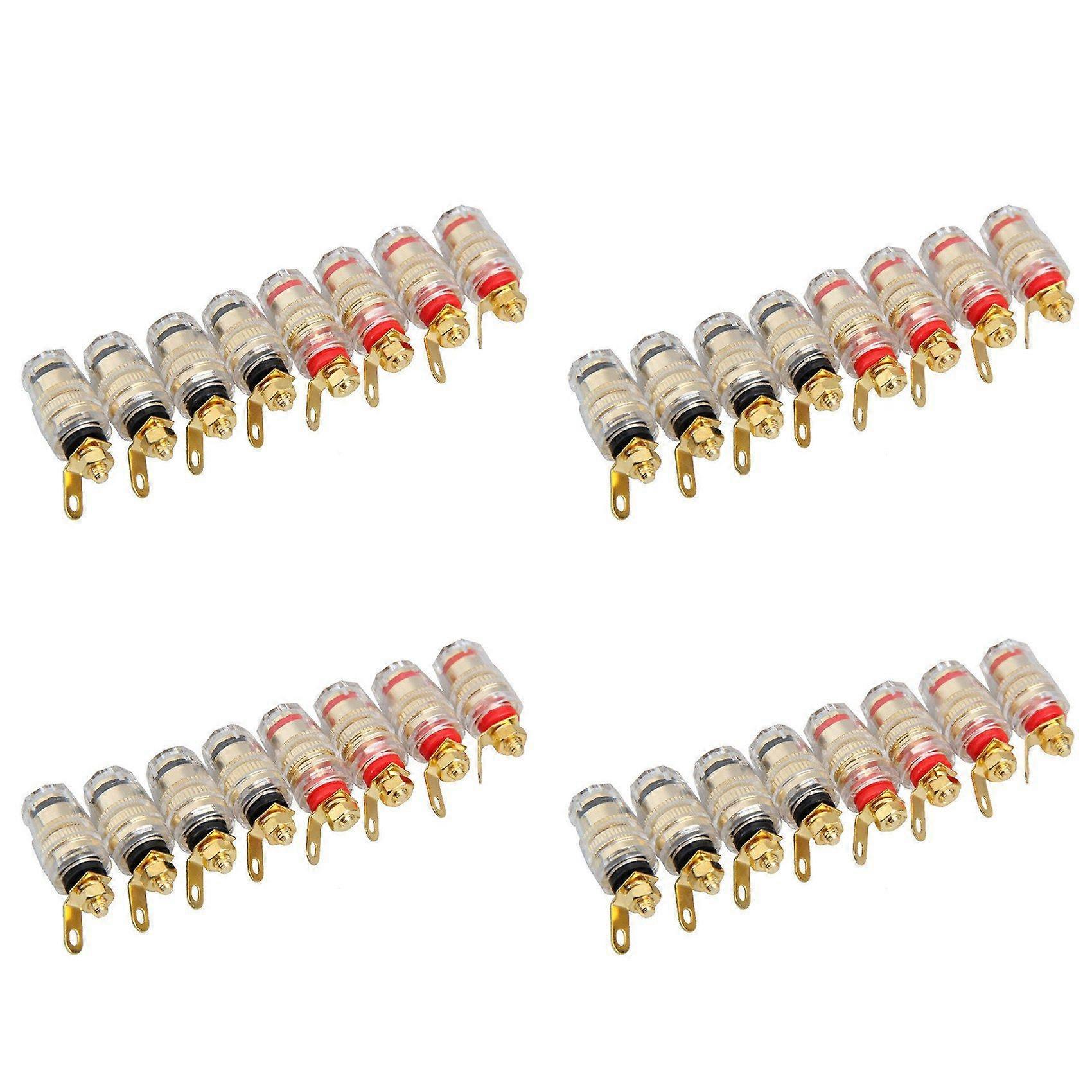 32Pcs 4mm Amplifier Speaker Terminal Binding Post Banana Plug Jack