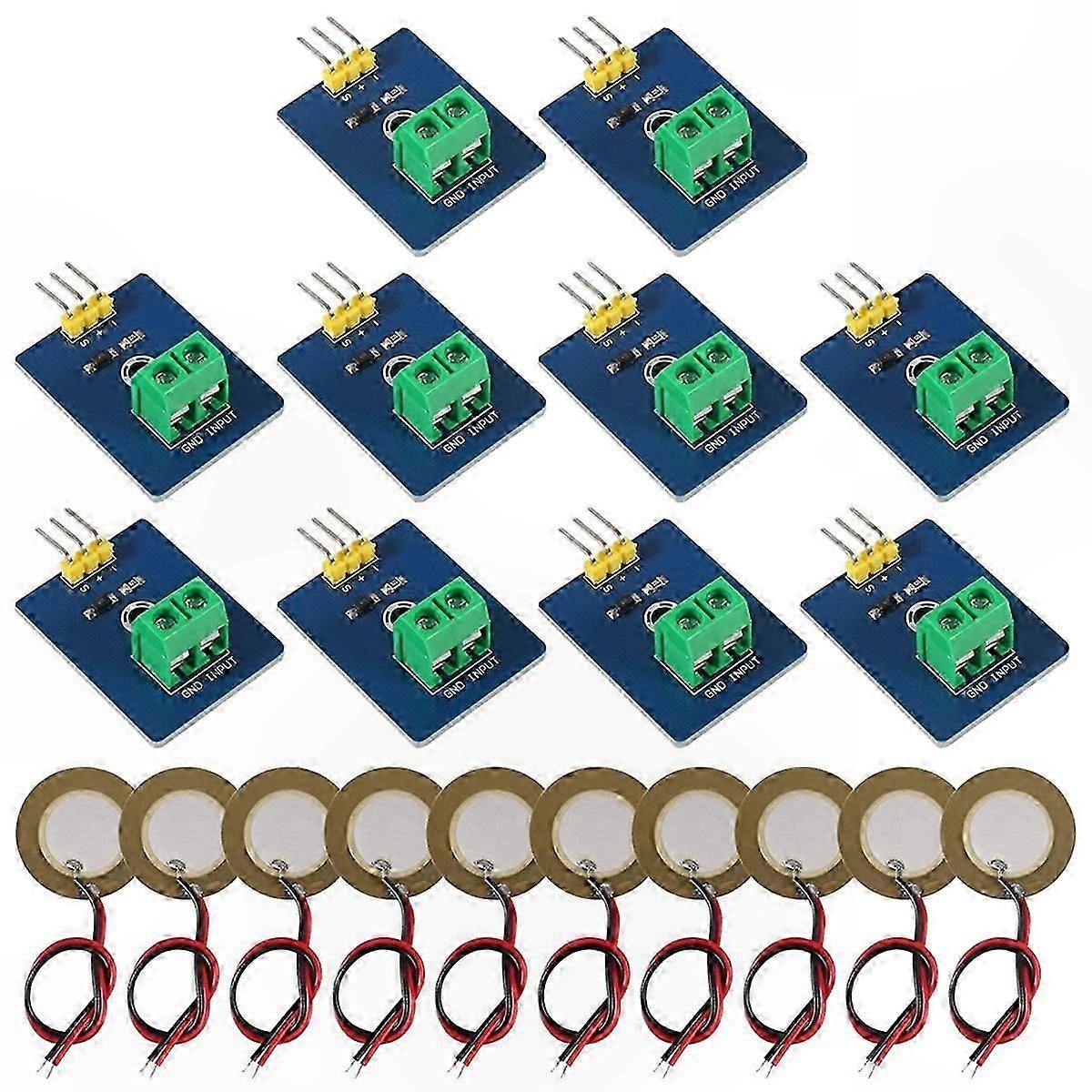 10Pcs Ceramic Sensor Module for DIY Projects with Piezoelectric Technology