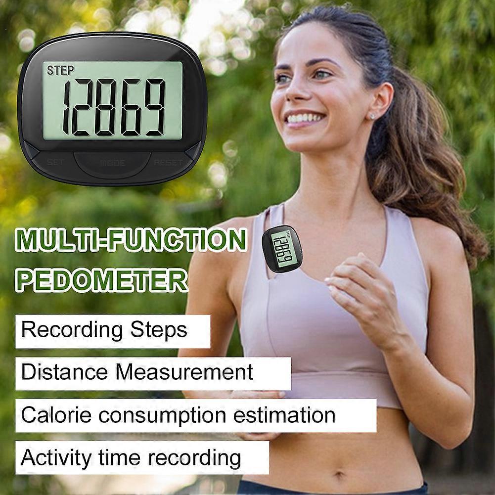 Clip-On Pedometer Electronic Pedometer Digital Display Simple Step Tracker Large Screen for Outdoor Sports Simple Step Tracker