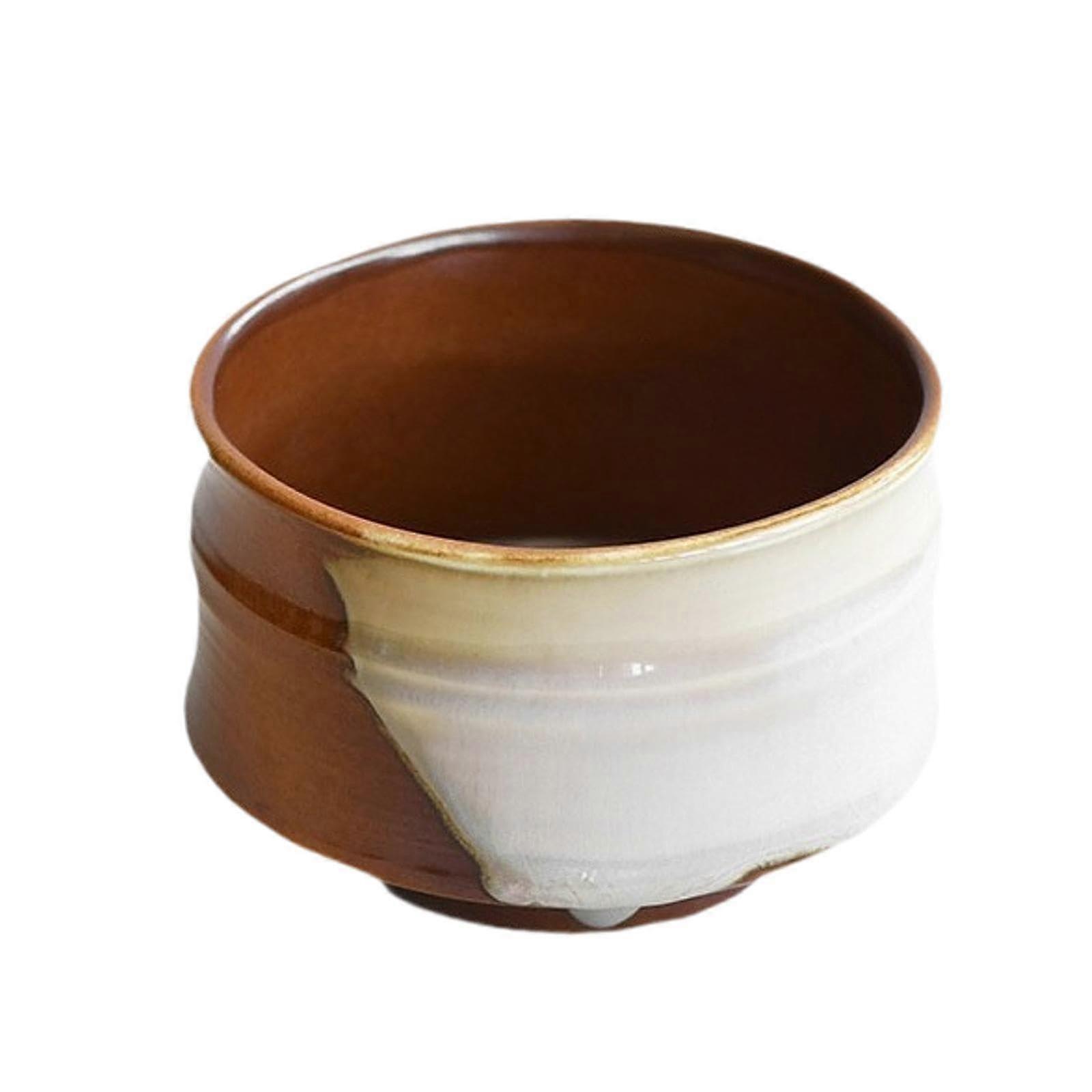 Handmade Ceramic Matcha Tea Bowl 400ml Rustic Japanese Chawan for Authentic Tea Ceremony