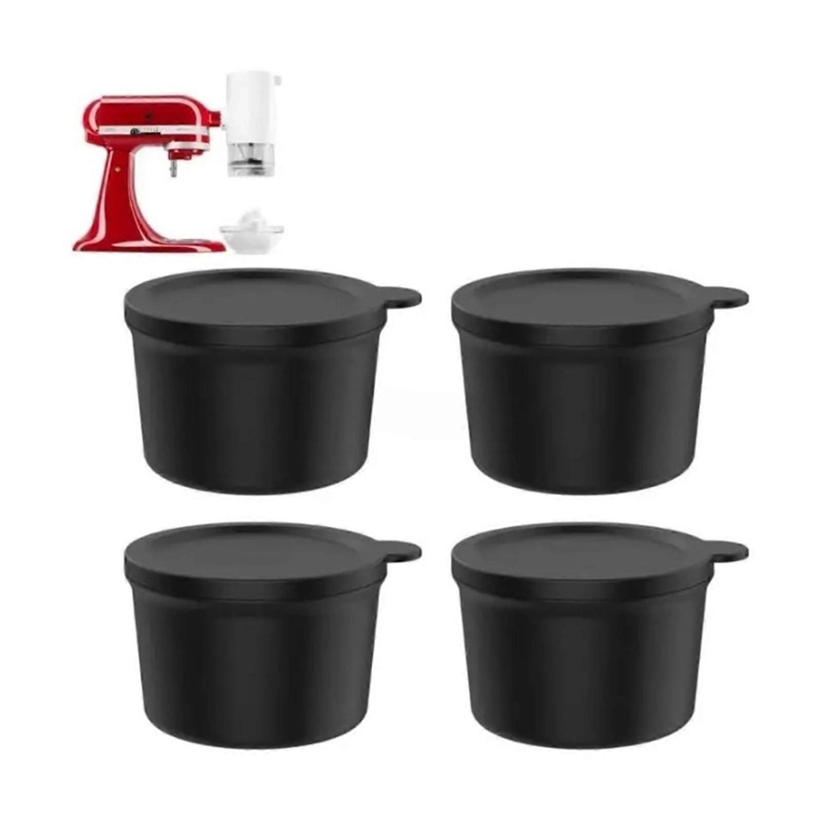 Shaved Ice Attachment Replacement Cups 4pcs Reusable Molds Easy Clean Safe Design for KitchenAid