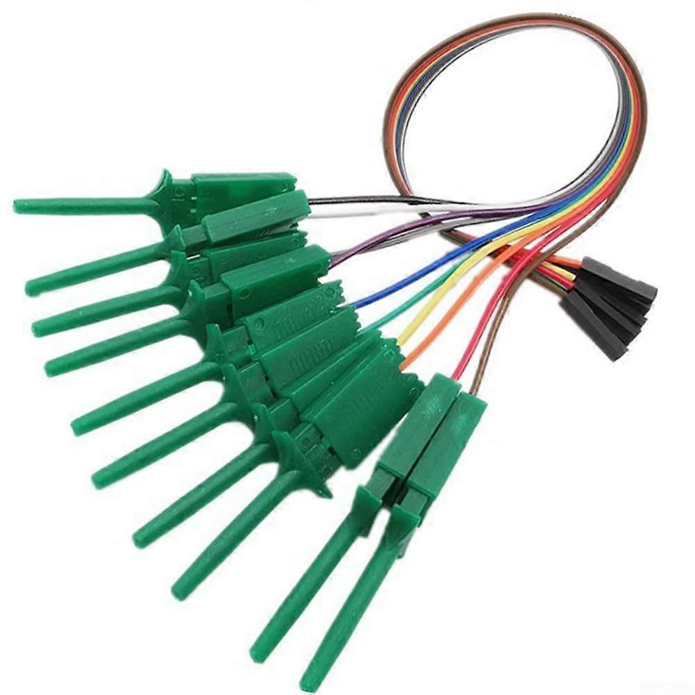 Logic Analyzer Clips 20cm Retractable Test Hooks for Stable Grip and Fast Setup Green