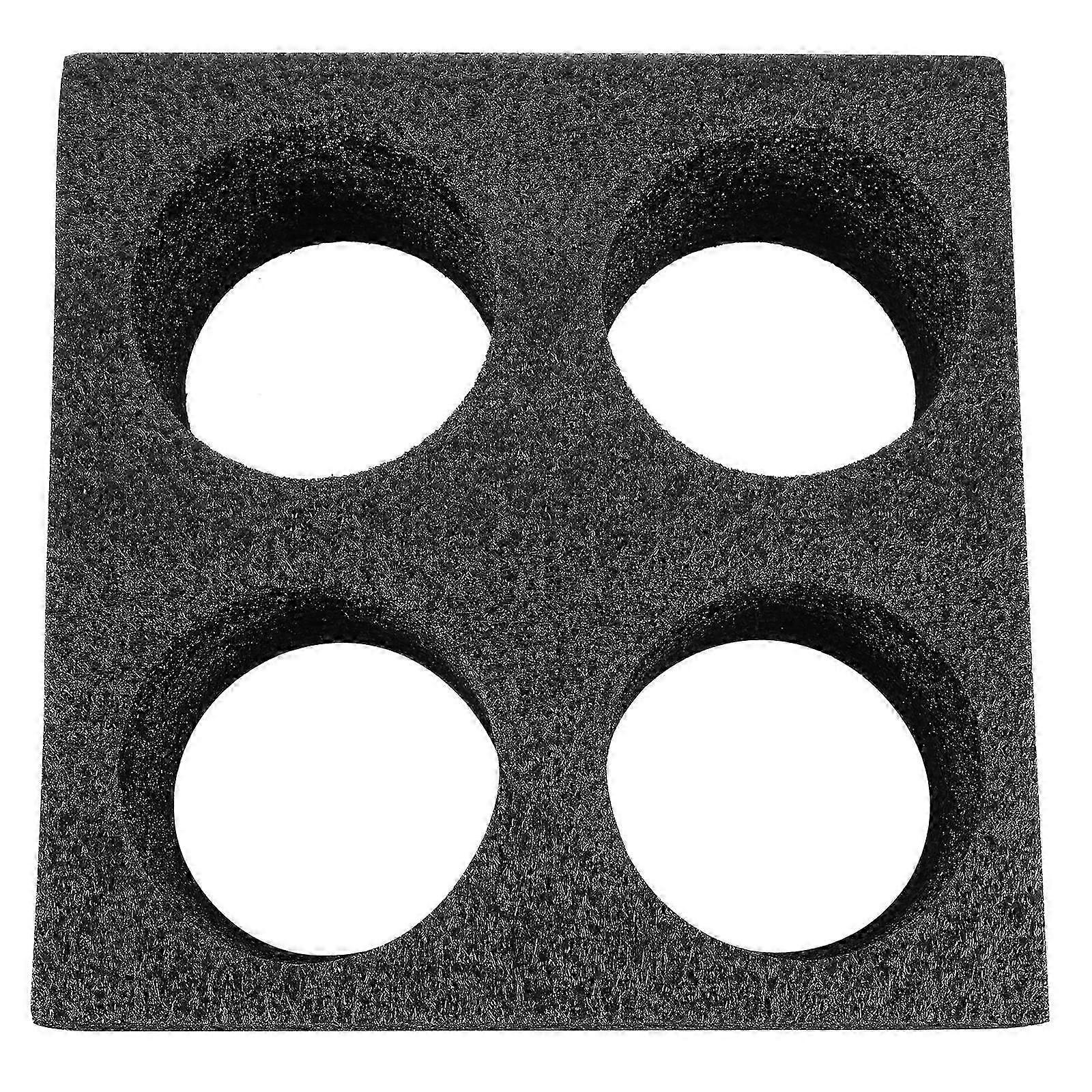 Beverage Takeout Accessory Foam Cup Holder for Storage 4Pcs Black Tray
