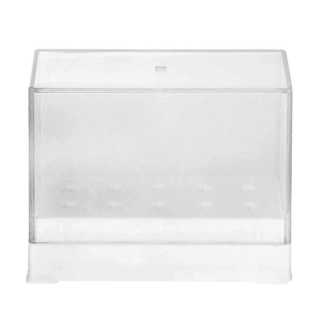 1Pc Nail Drill Bit Storage Holder 10 Holes Nail Drill Bits Box Container Box