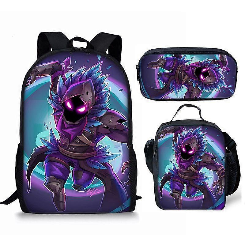 Fortnite Fortnite Backpack Large Capacity Three-piece Set Peripheral Backpack Student School Bag