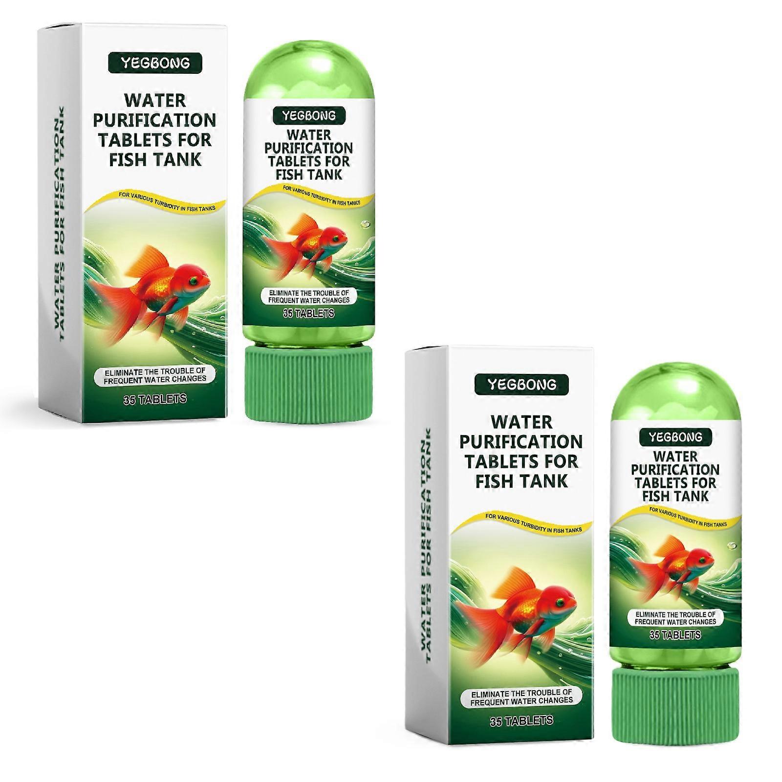 Aquarium Water Purifying Tablets - Specialized for Deodorizing, Algae & Stain Removal, Fast-Acting Fish Tank Cleaning Solution