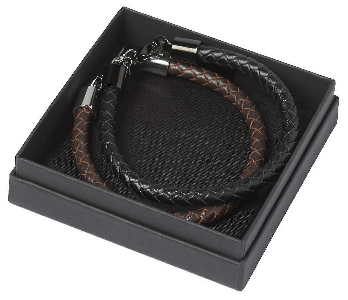 Simon Carter Bude Bracelet Set - Brown/Black/Silver