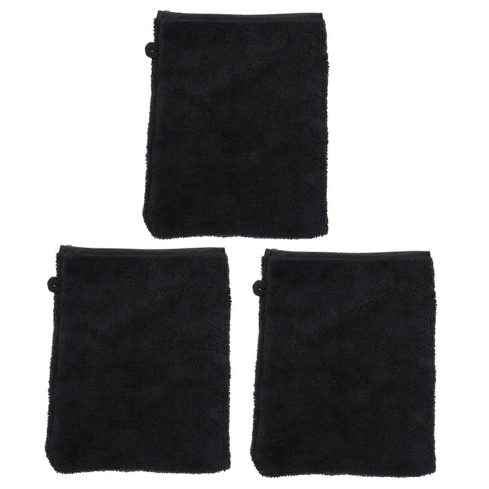 3Pcs Reusable Microfiber Face Cleansing Gloves for Quick Makeup Removal and Gentle Exfoliating