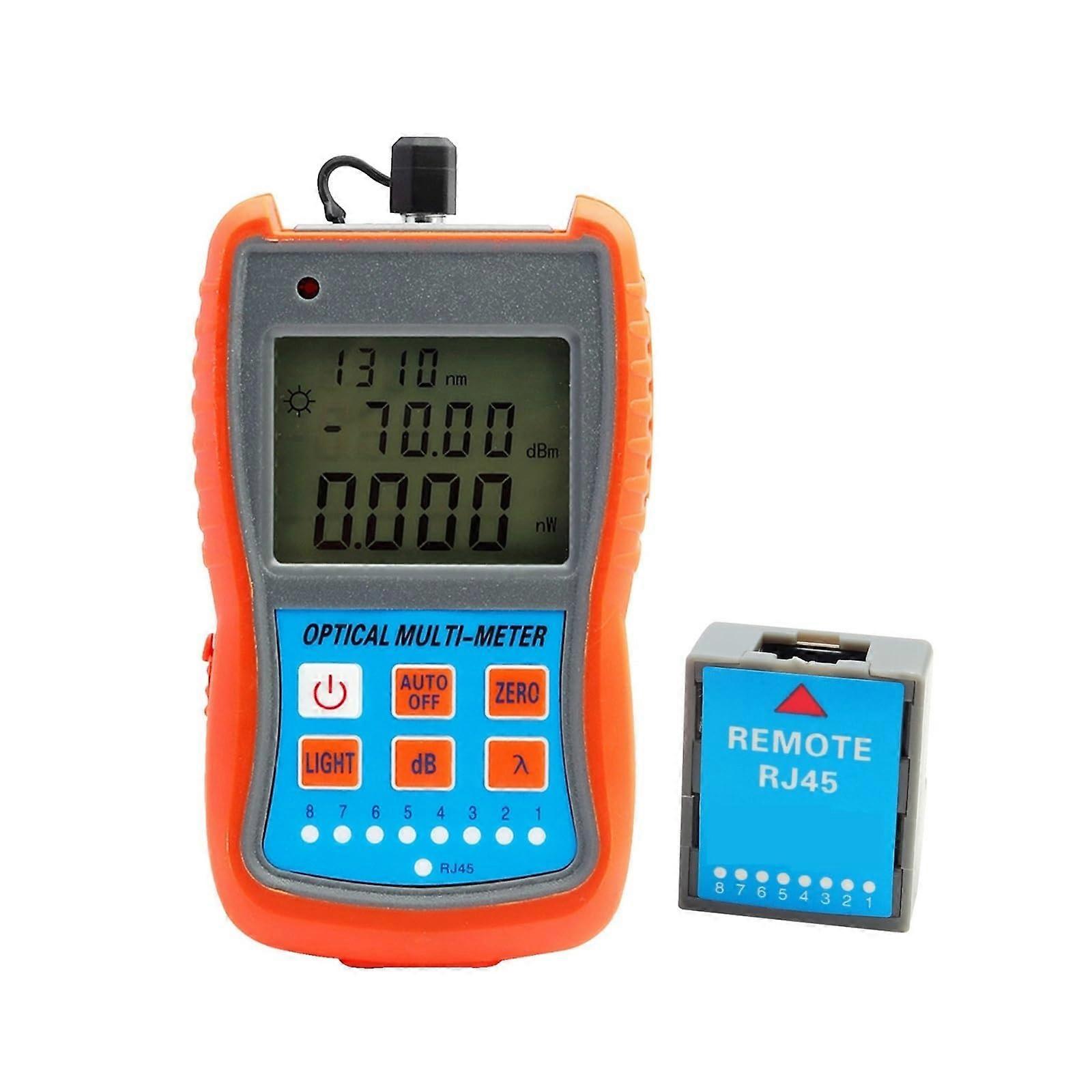 Optical Power Meter  Precision Fiber Optic Tester 70+10dB Multi Interface Network Tool