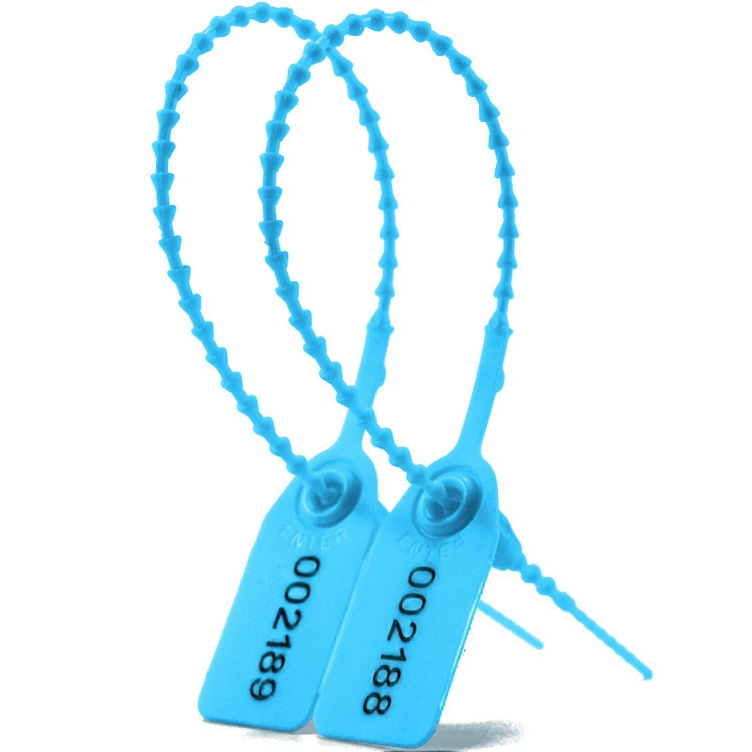 Light Blue Plastic Security Seals with TamperEvident Lock and Sequential Number ID for Fire Extinguishers 1000PCS