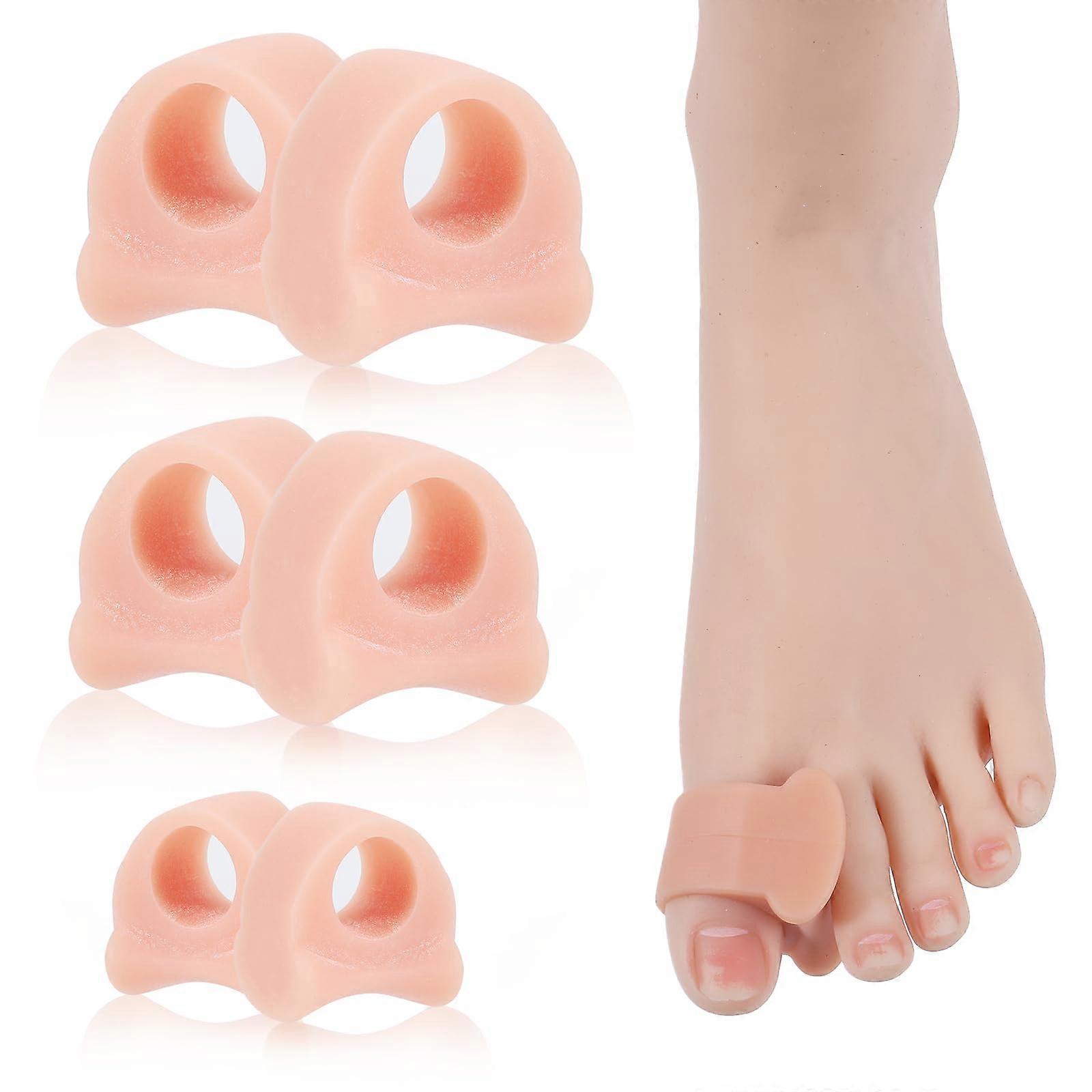 Toe Separators and Bunion Corrector Gel Spacers for Pain Relief, Big Toe Alignment, 12 Pack Beige