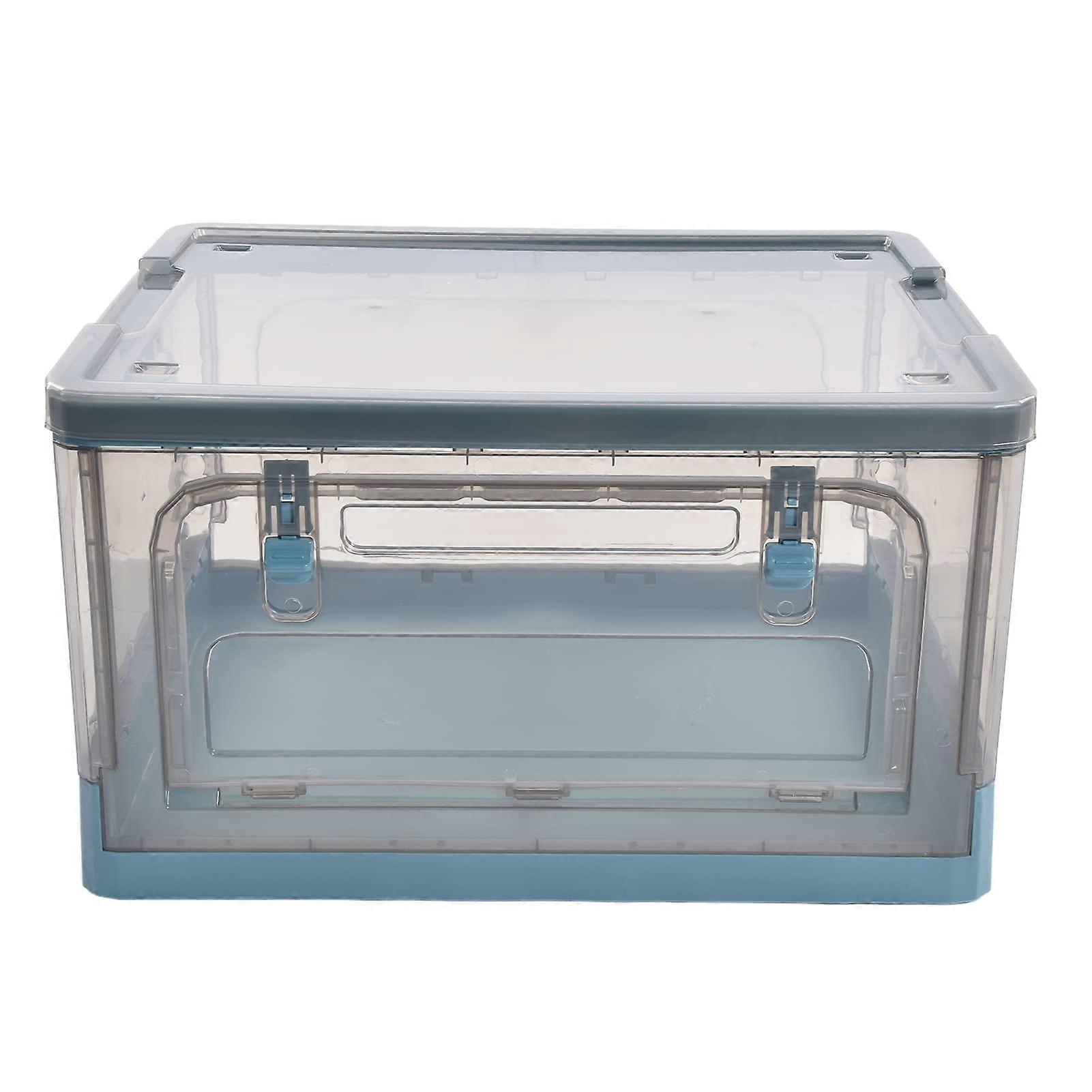55L Stackable Storage Box with Double Door Access, Large Capacity Indoor Outdoor Container