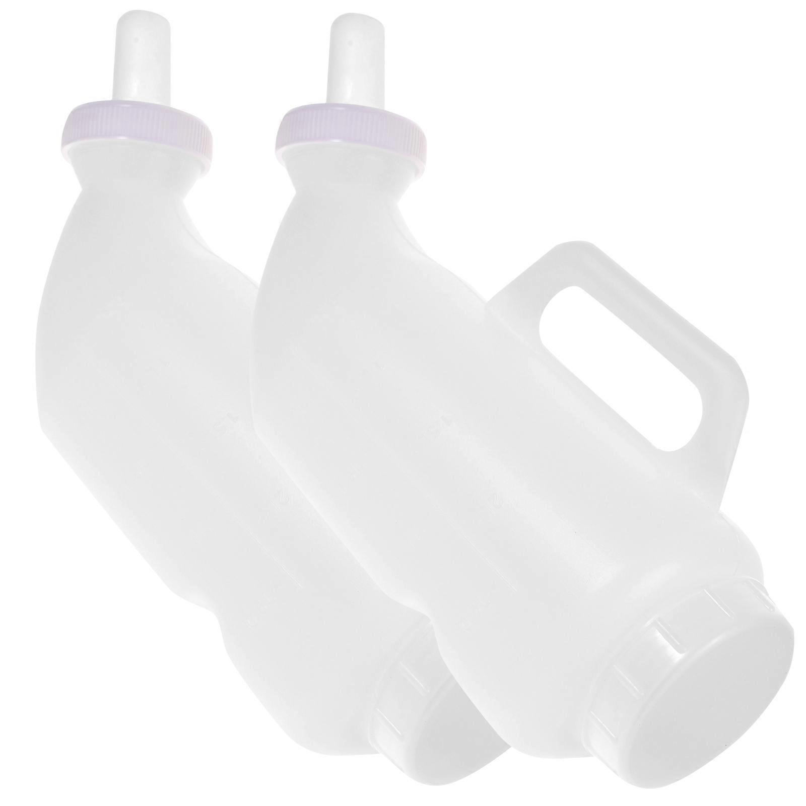 Calf Nursing Bottle White Feeding Bottle for Storage 2Sets