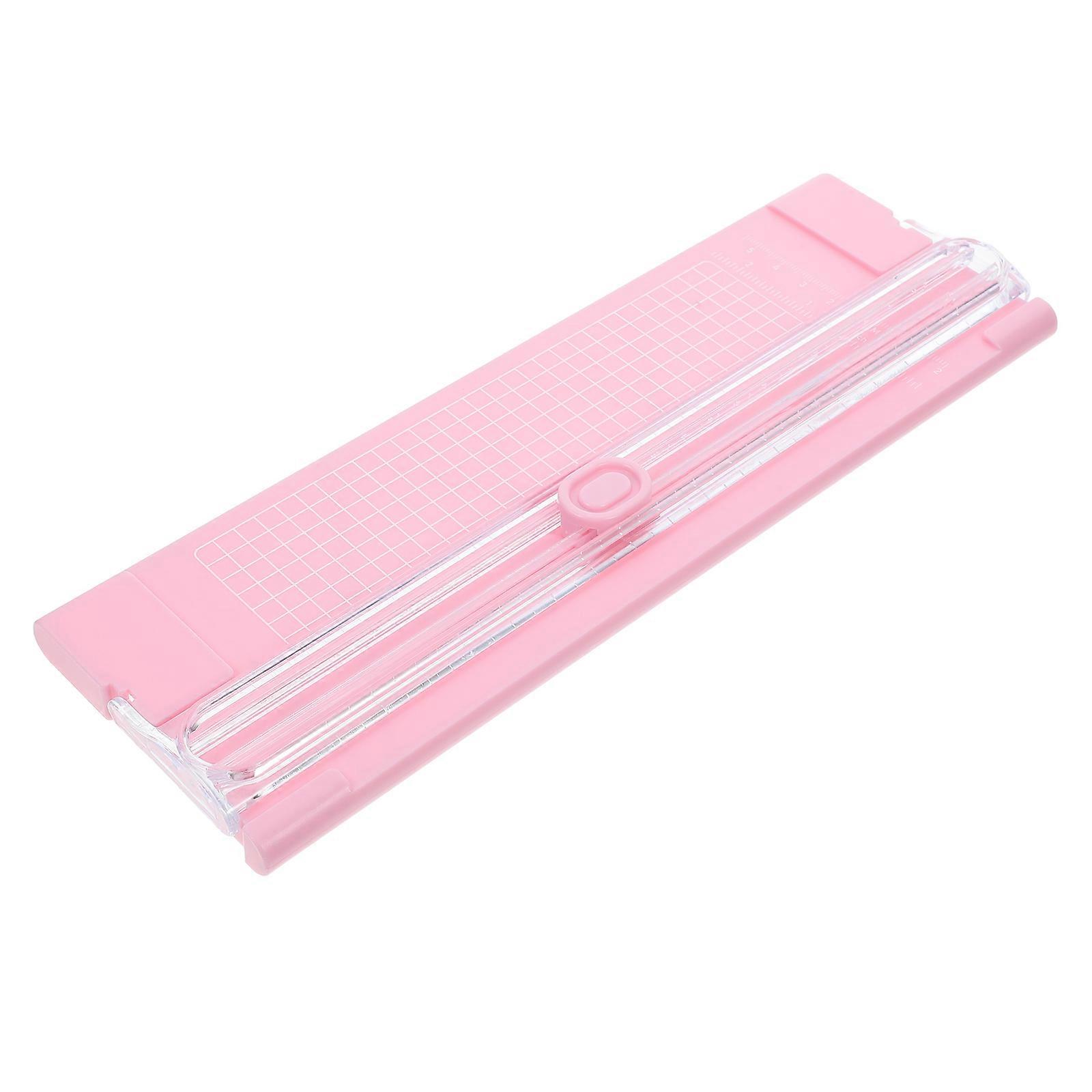 Compact Portable Paper Trimmer For Crafting Artists Simple Design Pink 1Pack
