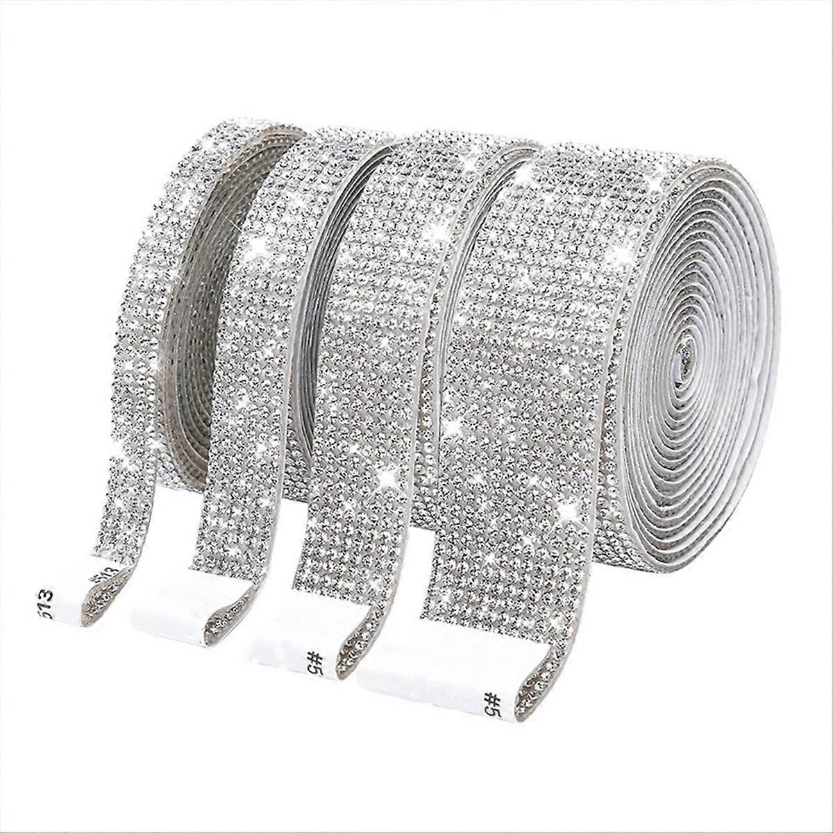 Self adhesive diamond ribbon roll glitter tape handmade A
