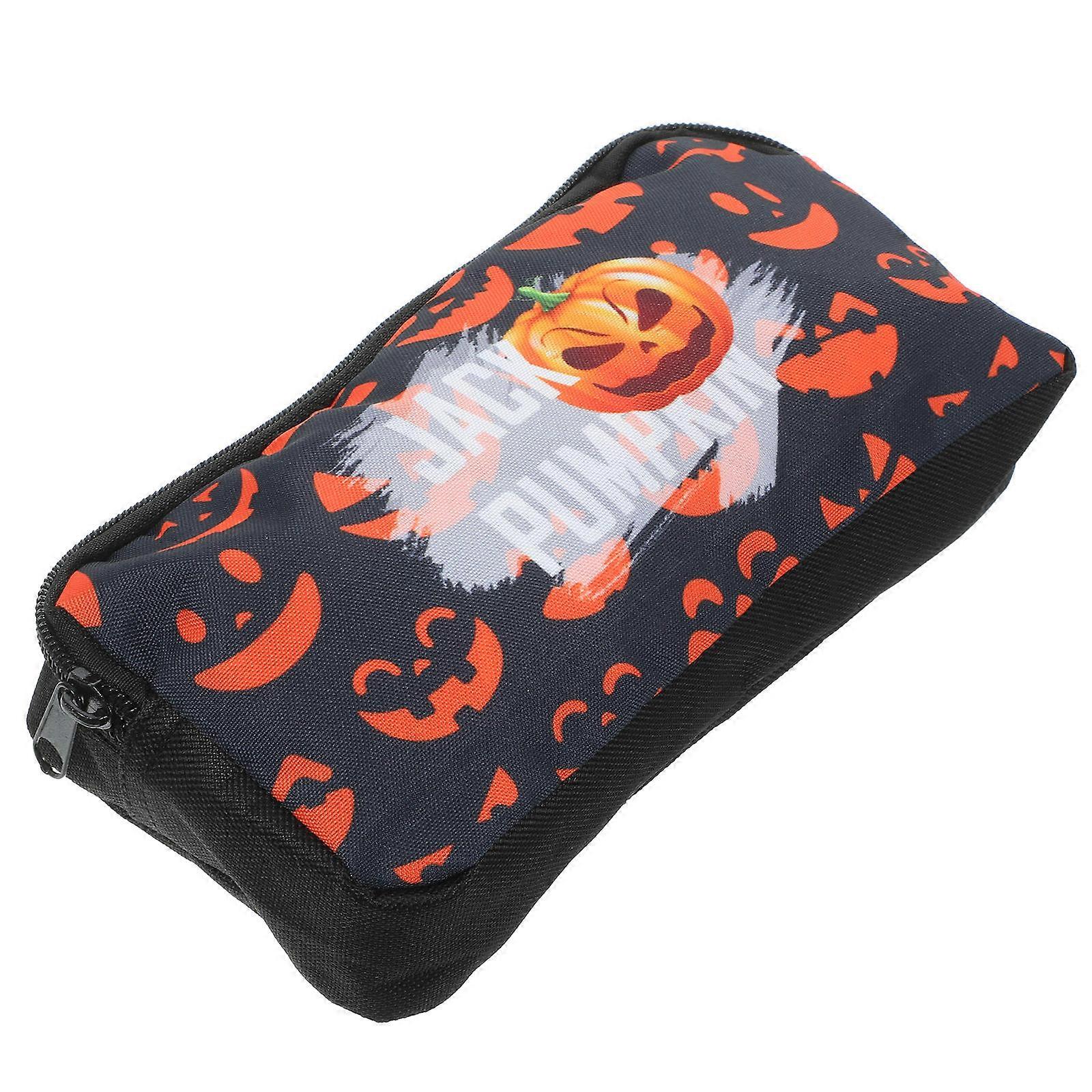 Halloween Pattern Pen Bag for Storage Use 2Pcs Chic Cosmetic Stationery
