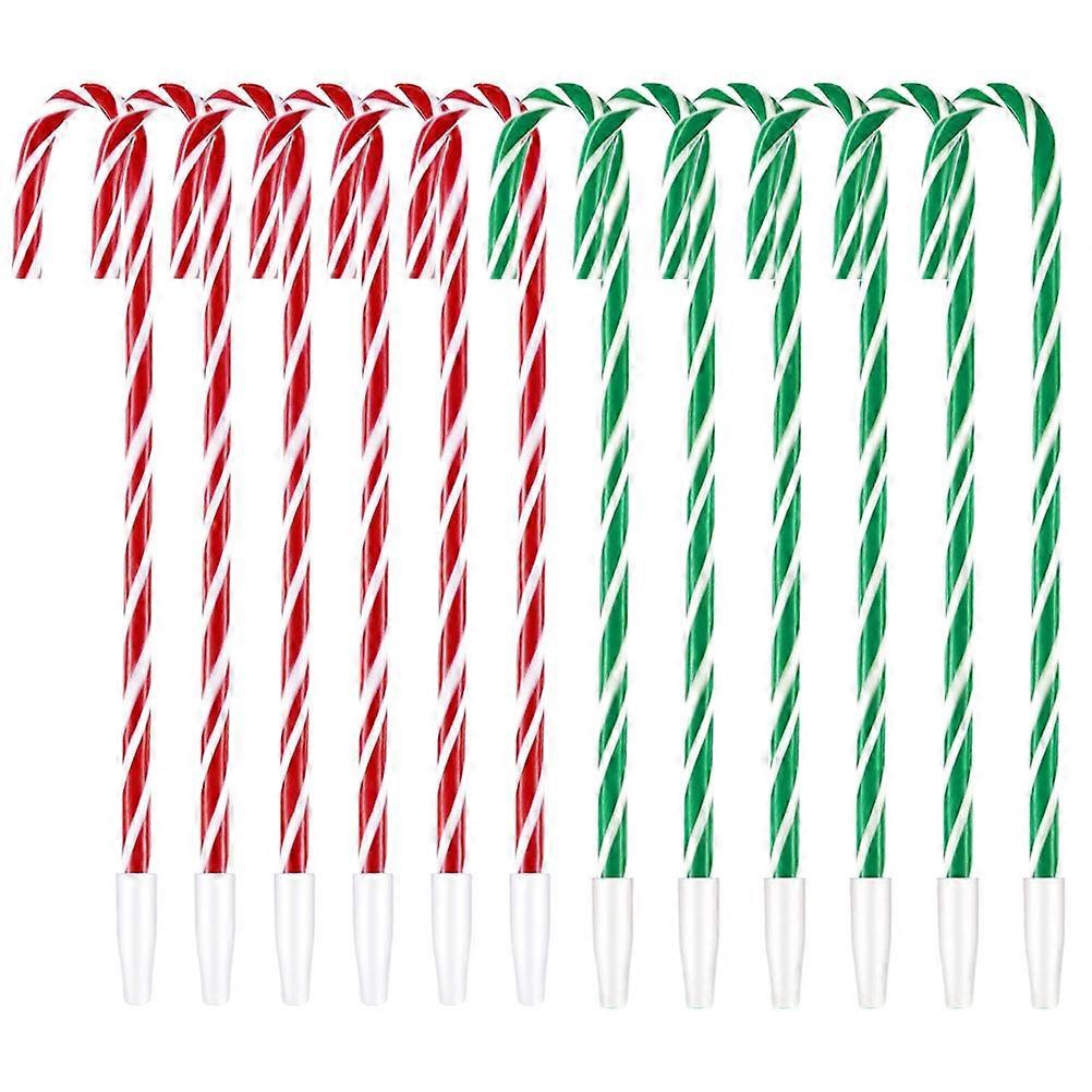 Plastic Xmas Pens Candy Cane Writing Pens for Writing Use 60 Pieces