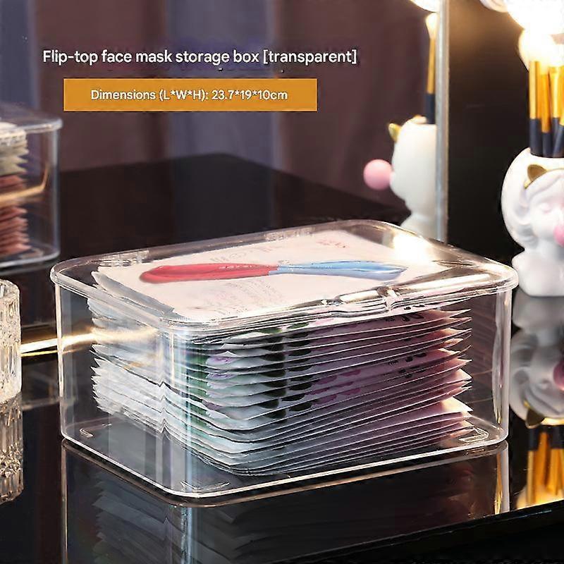 Cosmetic Storage Box, Transparent, Rectangular, Desktop