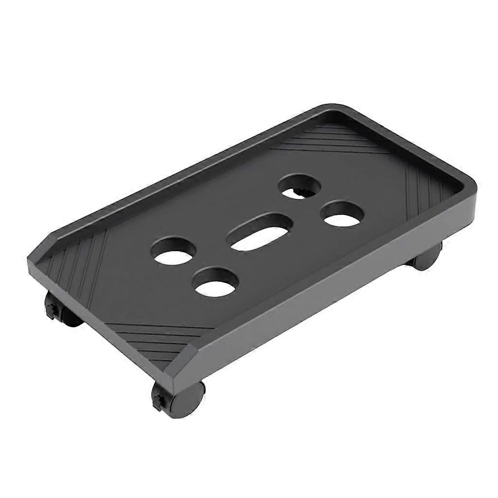 Adjustable Computer Tower Stand with Lockable Wheels, Elevated Airflow Design for Floor Protection