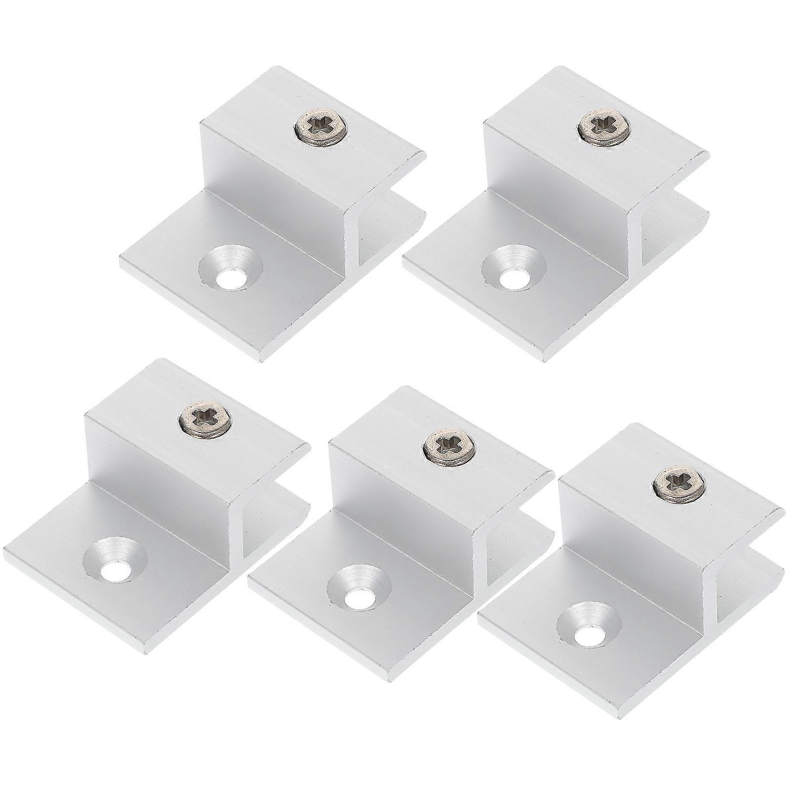 Glass Shelf Bracket Rectangular Clamp for Floating Glass Shelves 5Pcs